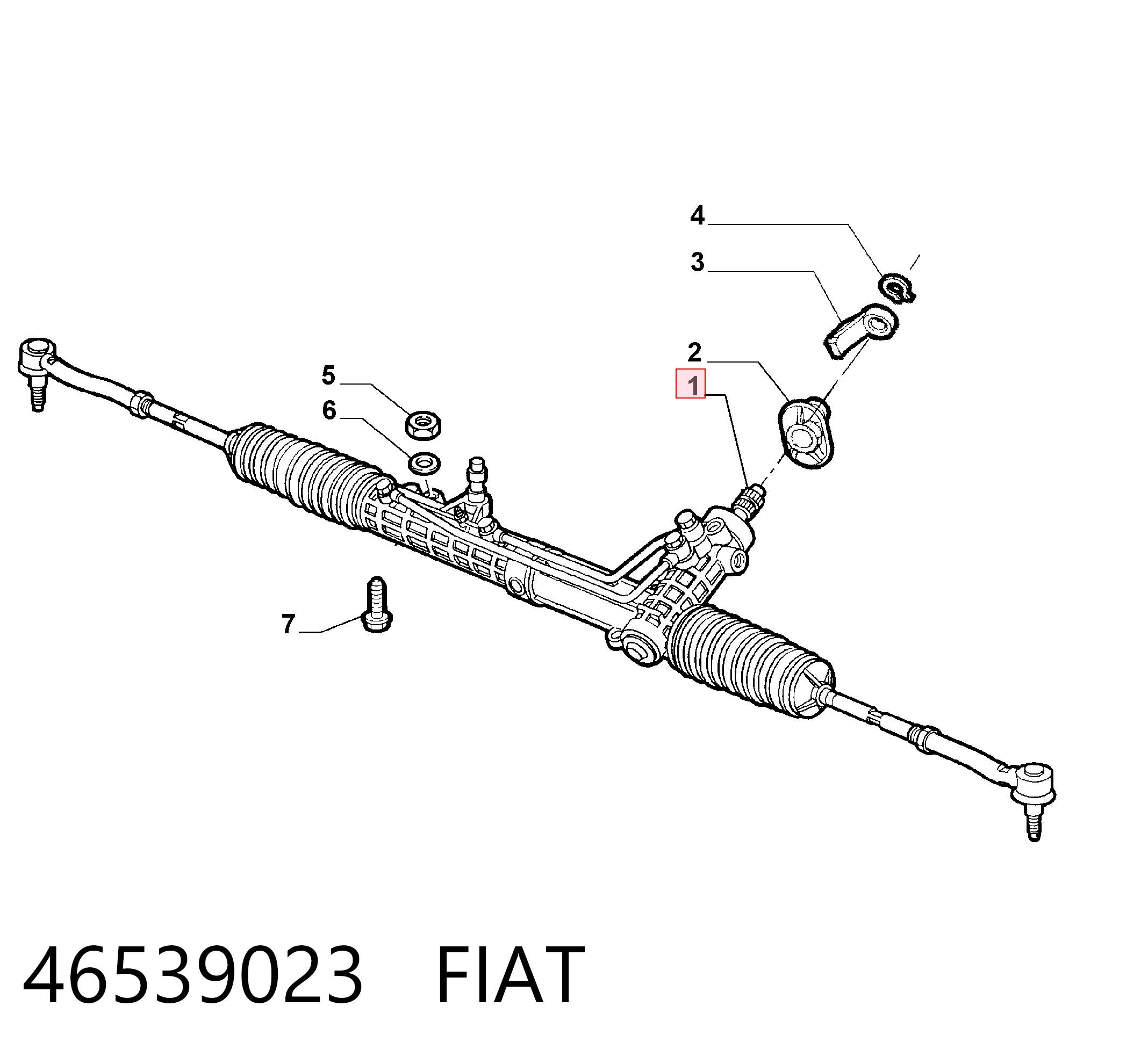 Рейка рулевая FIAT 46539023