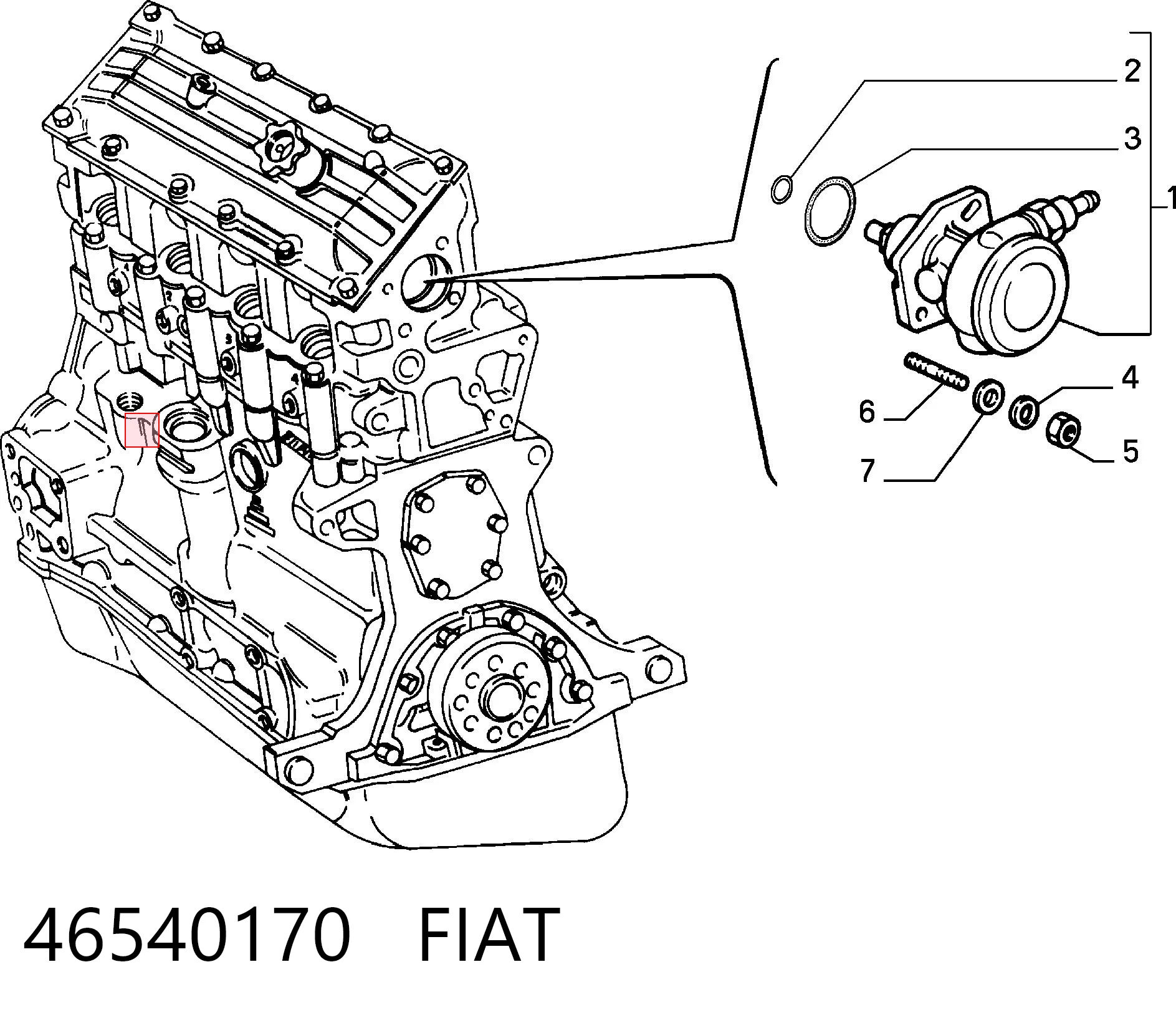 46540170 Fiat/Alfa/Lancia Механический вакуумный насос