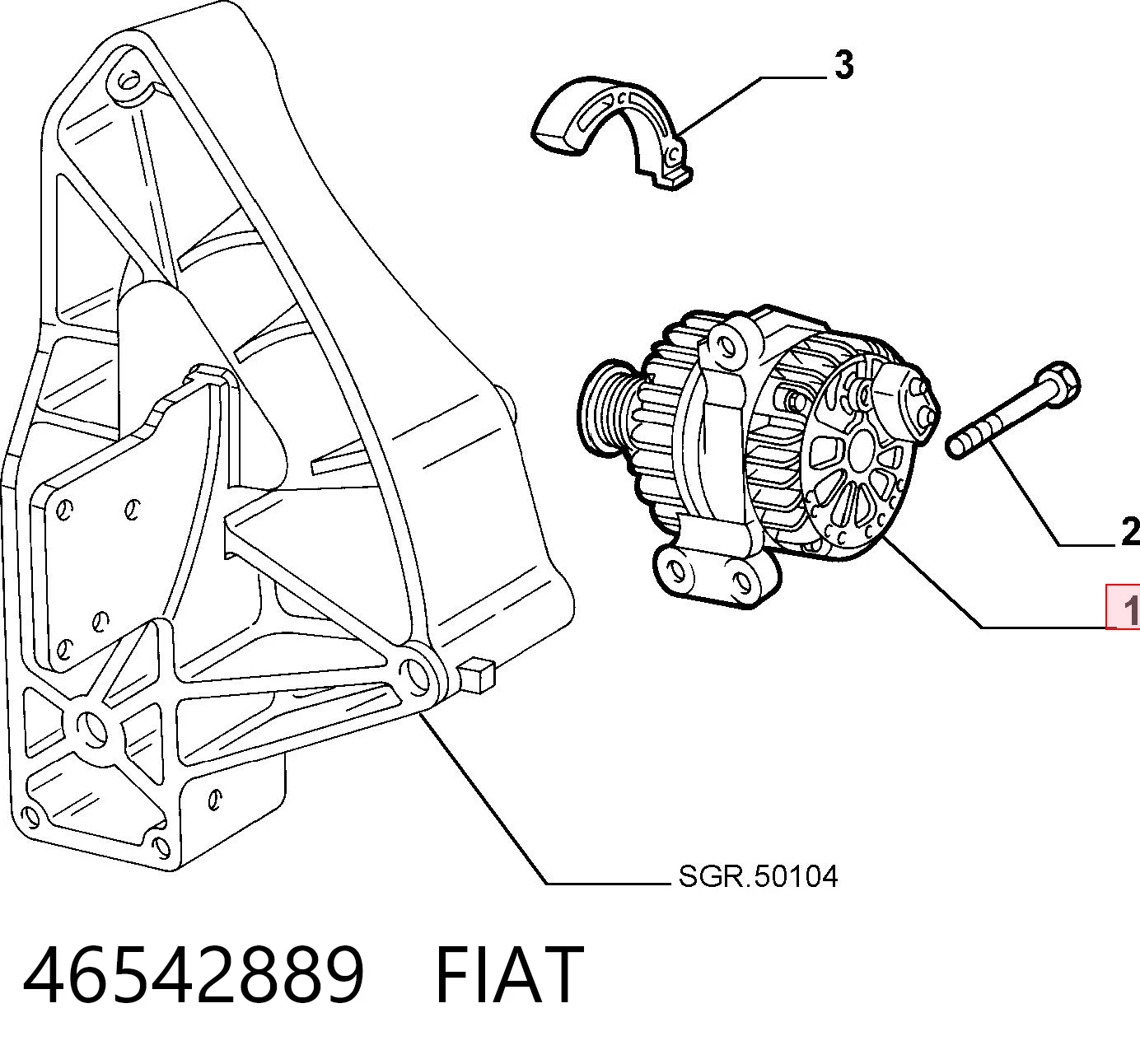 46542889 Fiat/Alfa/Lancia Генератор автомобильный