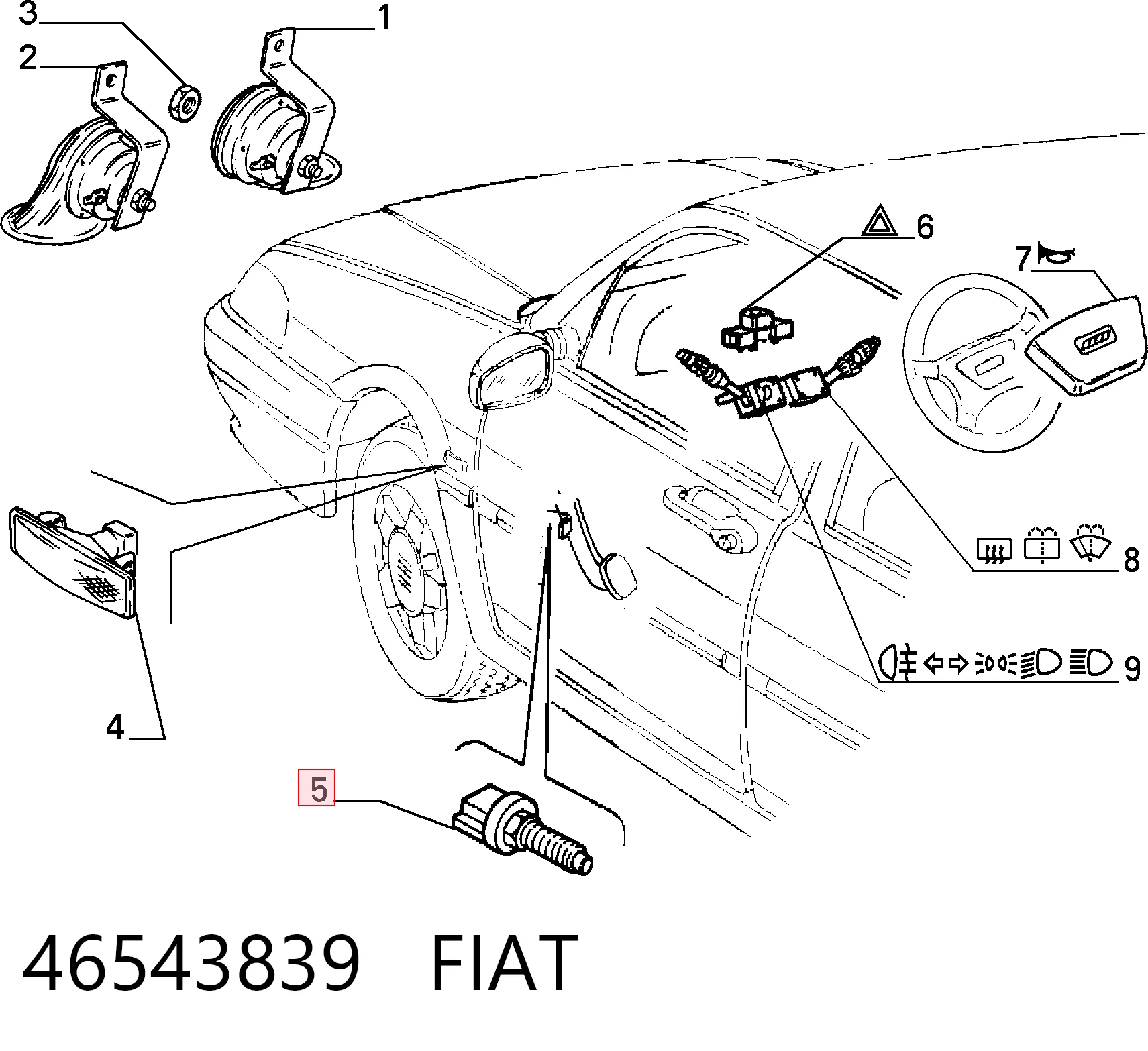 Датчик тормоза на Fiat Marea  185