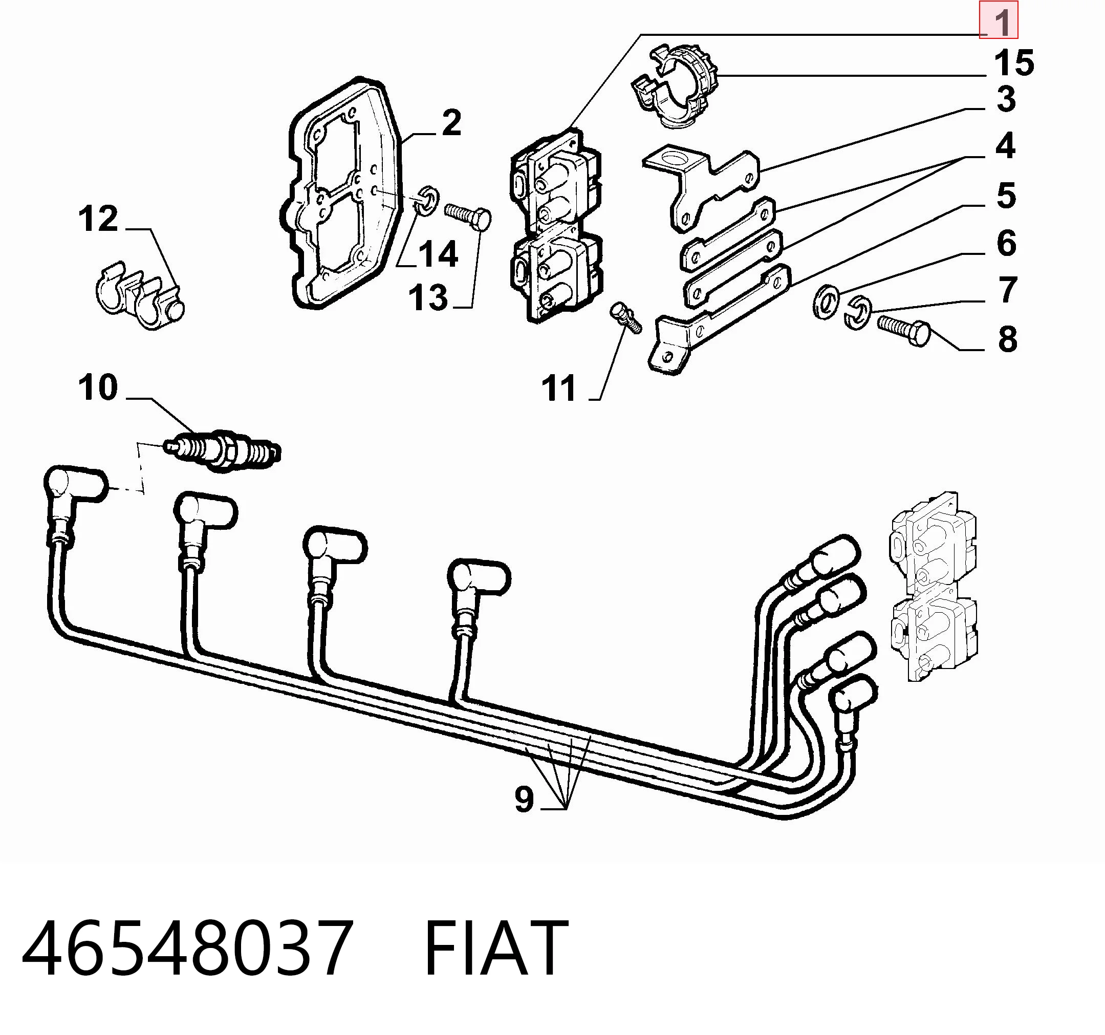 46548037 Fiat/Alfa/Lancia Катушка зажигания
