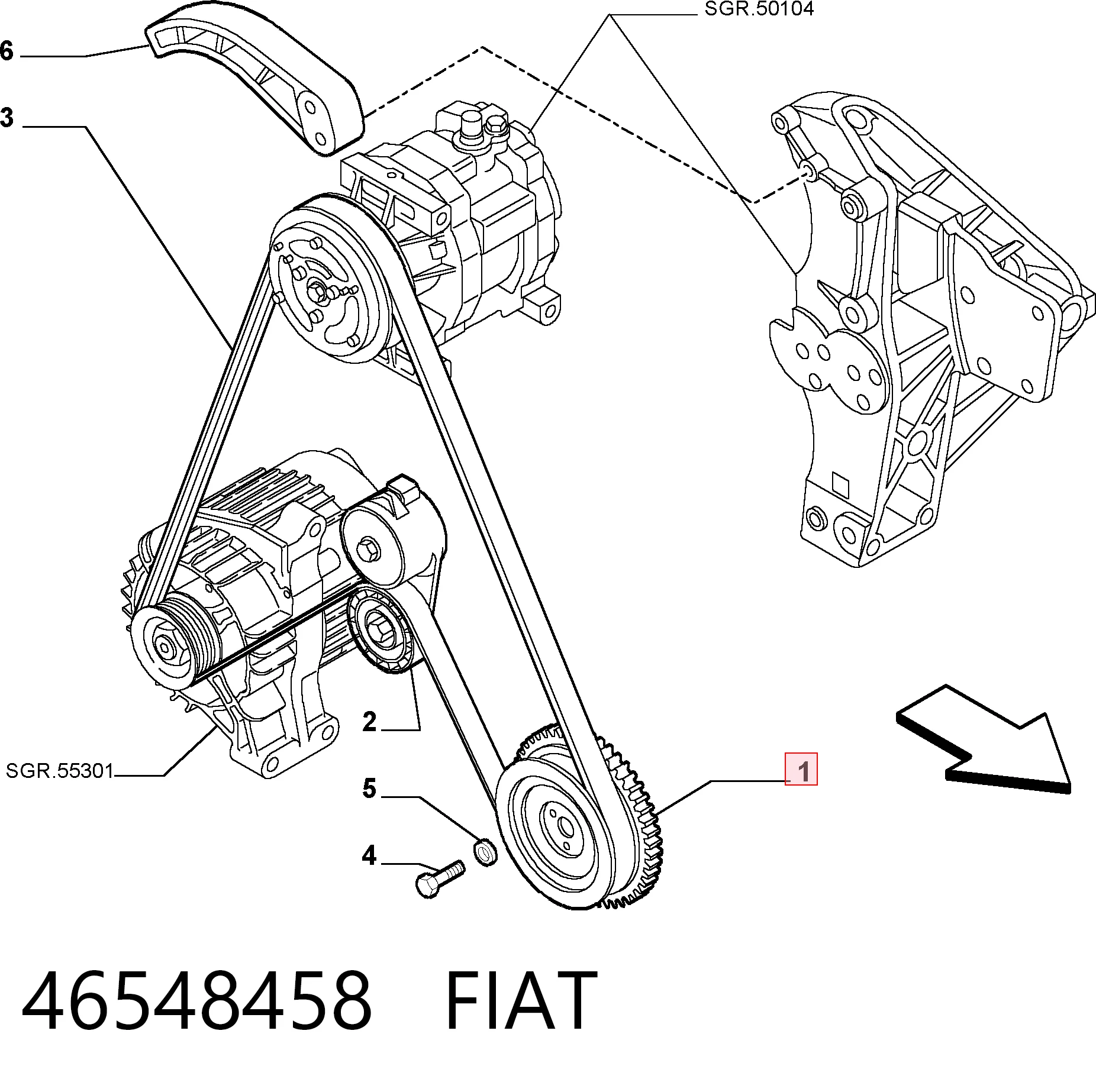  Шкив коленвала Fiat Albea 
