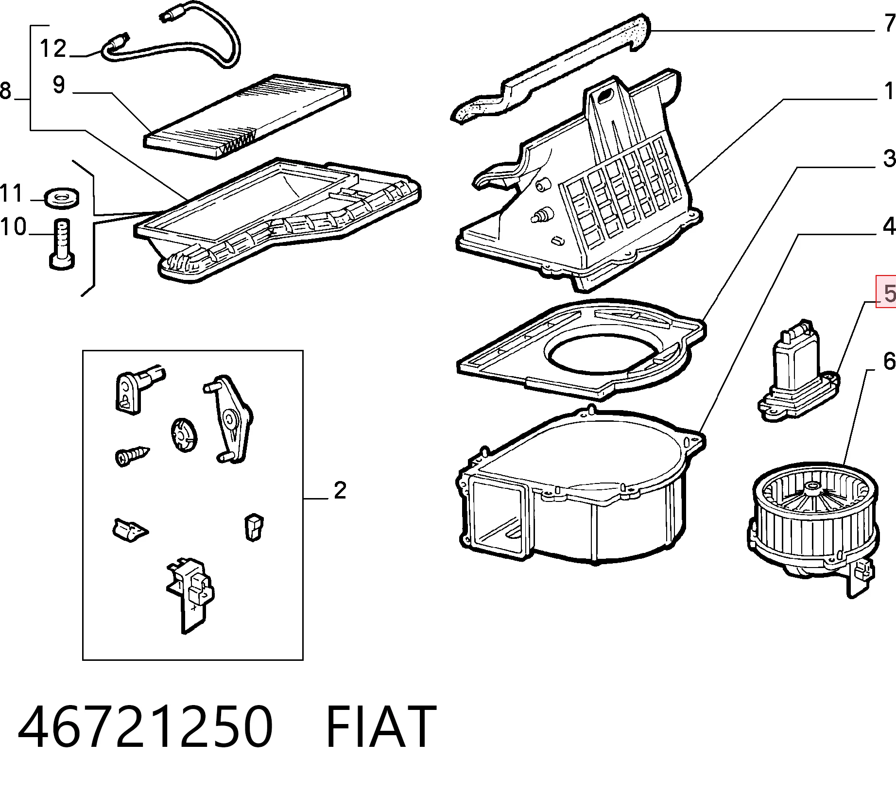 46721250 Fiat/Alfa/Lancia Реле печки