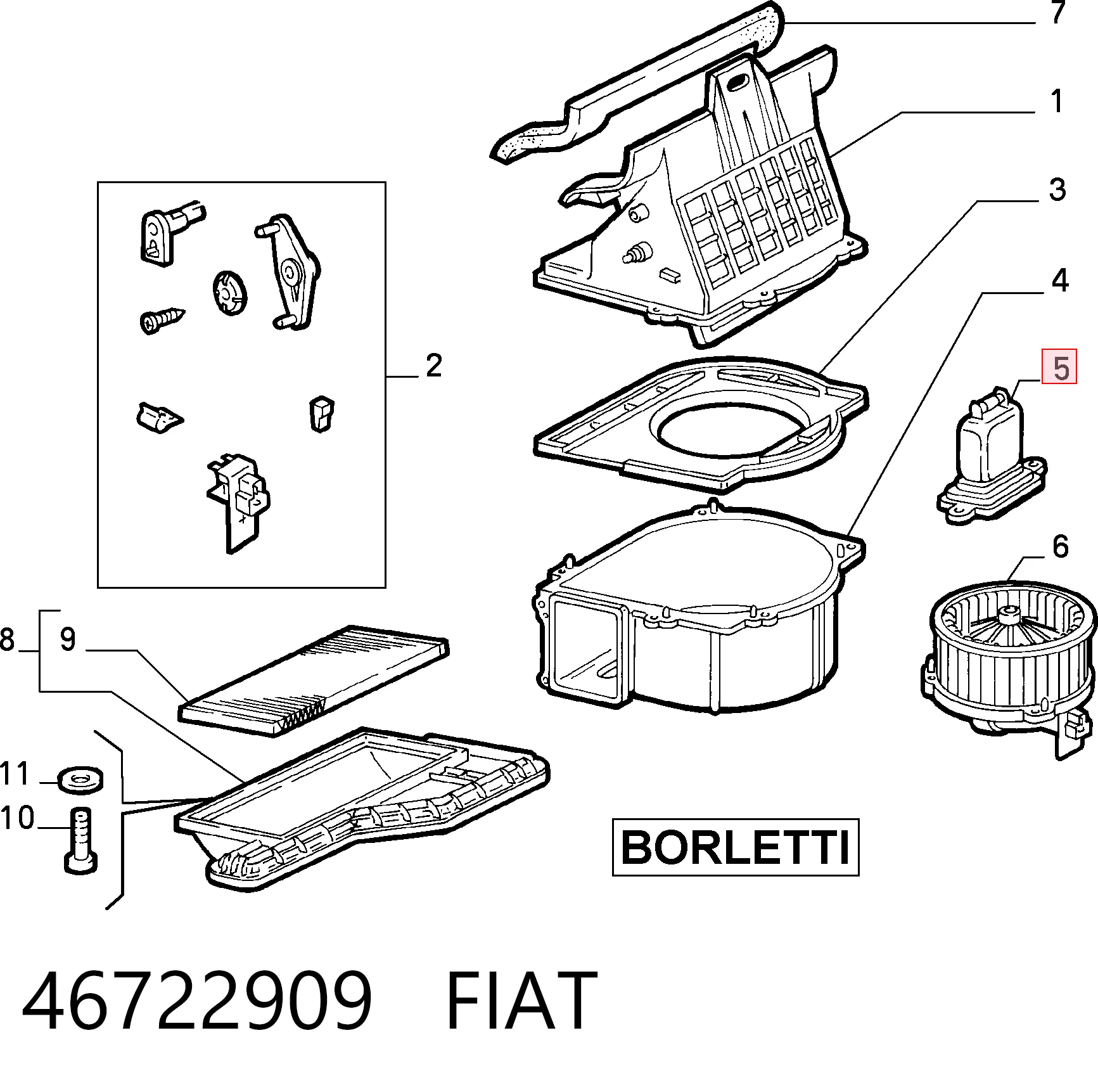 46722909 Fiat/Alfa/Lancia Реле печки