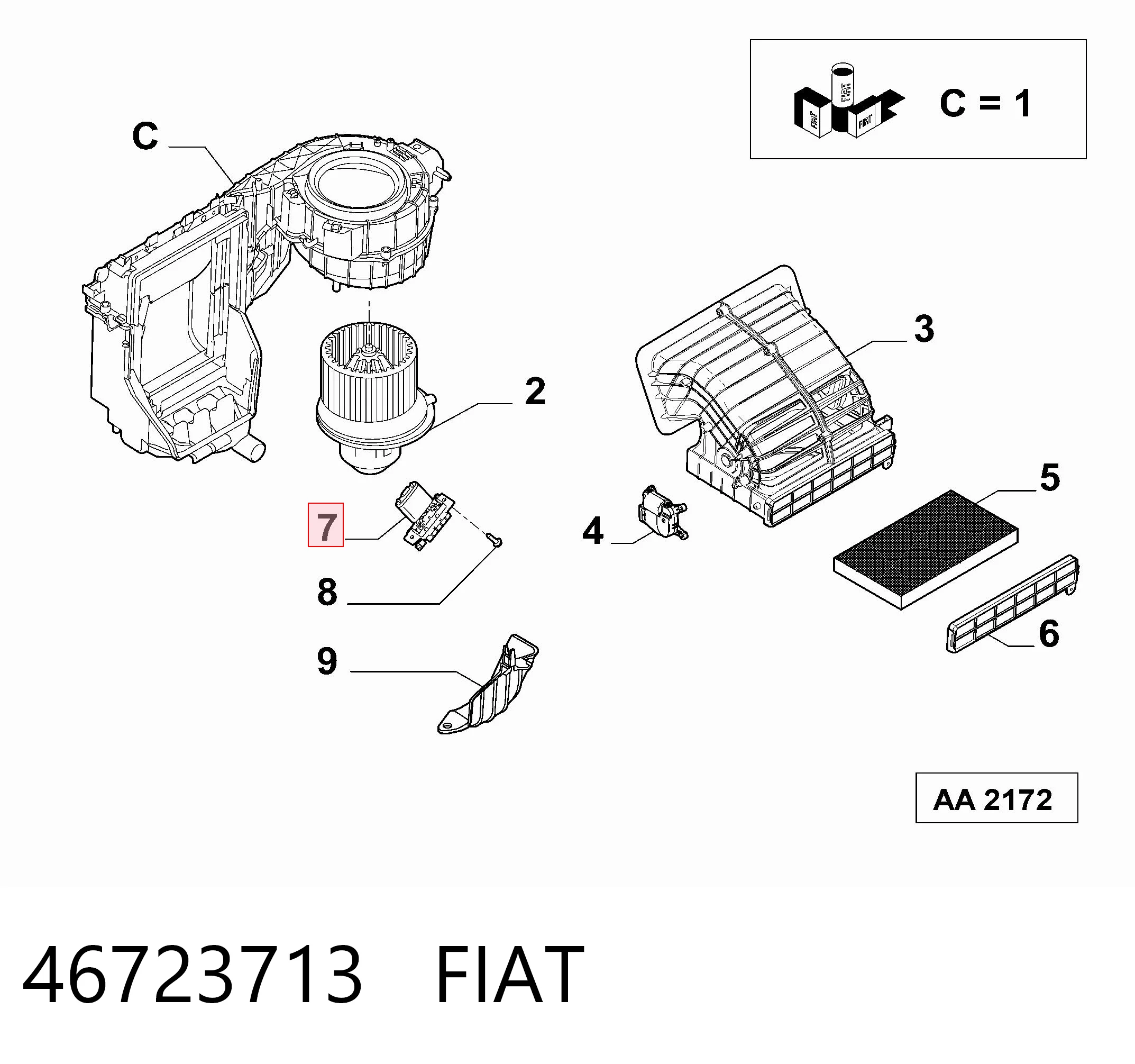 46723713 Fiat/Alfa/Lancia Реле печки