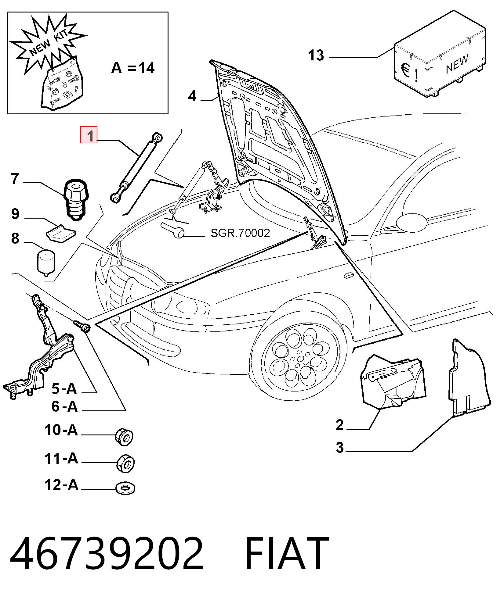 Амортизатор капота 1404ASD Polcar