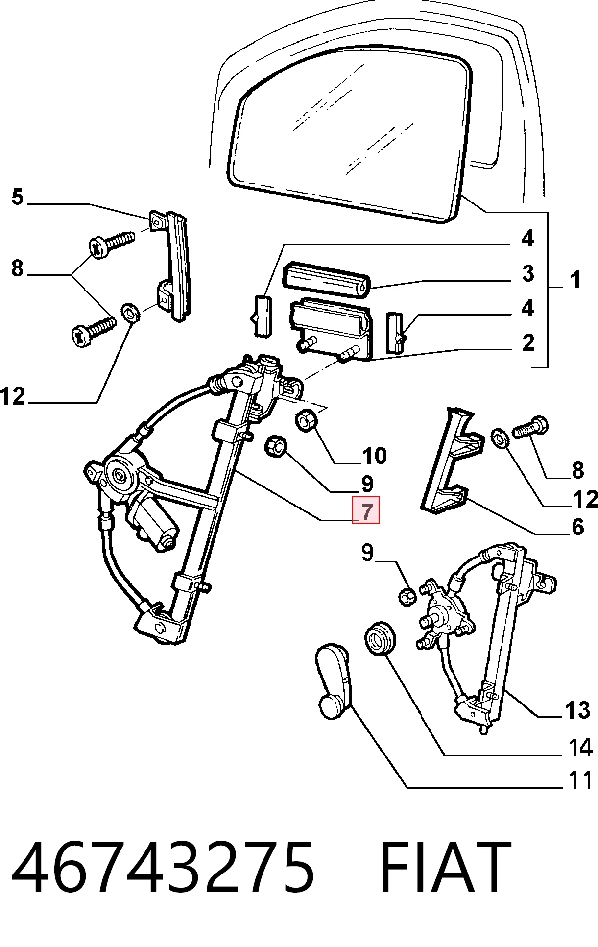 Механизм стеклоподъемника водительской двери Alfa Romeo 146 хэтчбек (930) (1994 - 2001) цена, от 165.28 USD