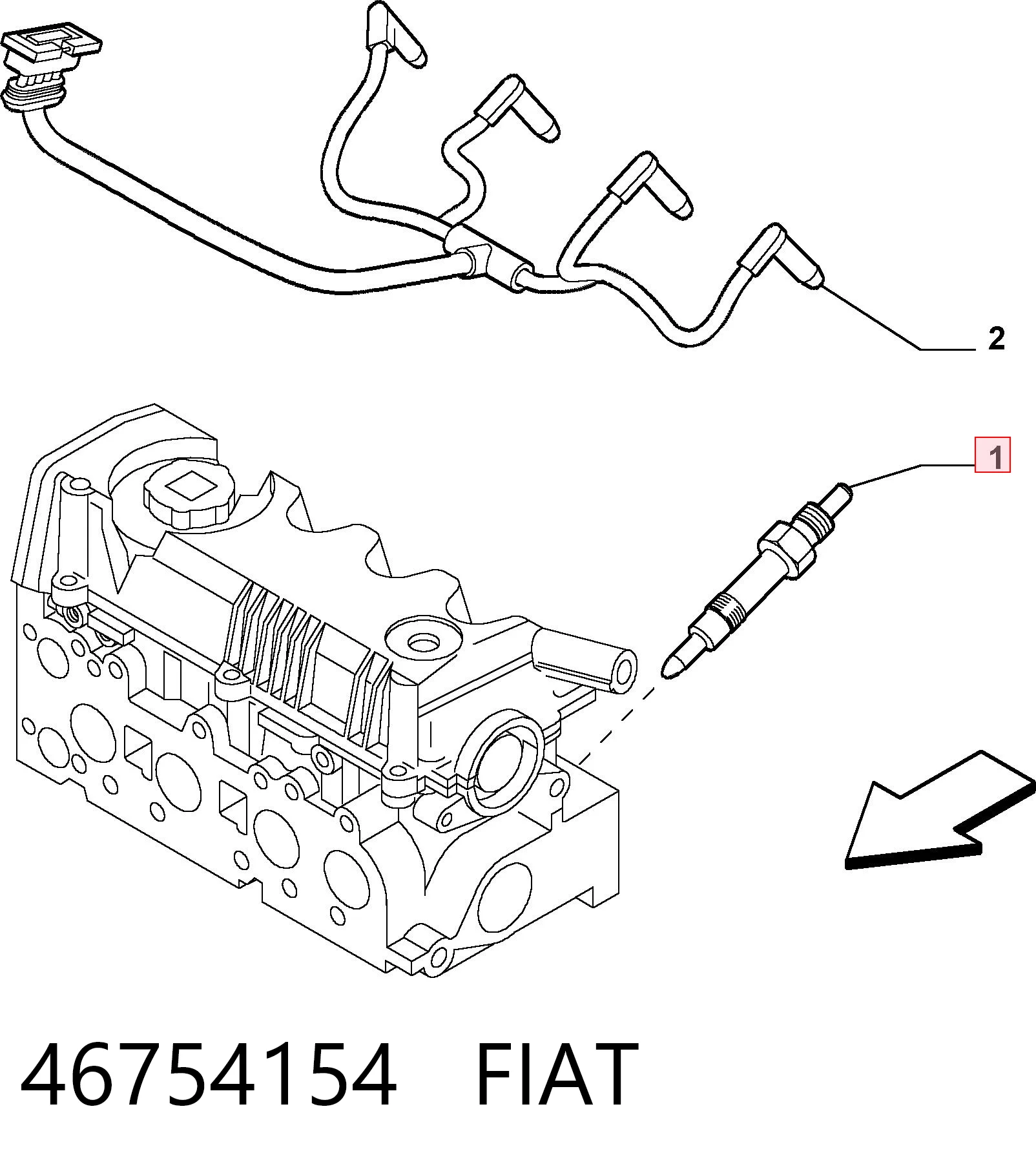 46754154 Fiat/Alfa/Lancia Свечи накаливания