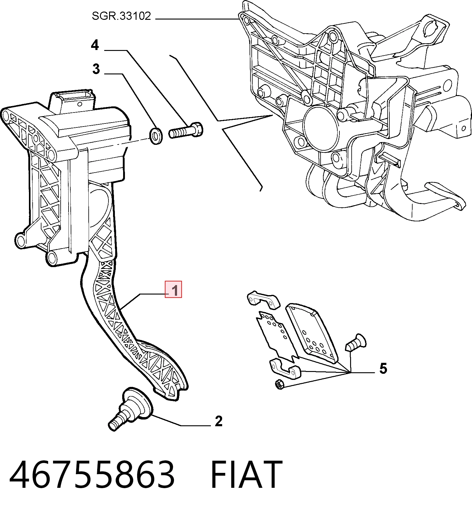 Педали газа на Alfa Romeo 147  937