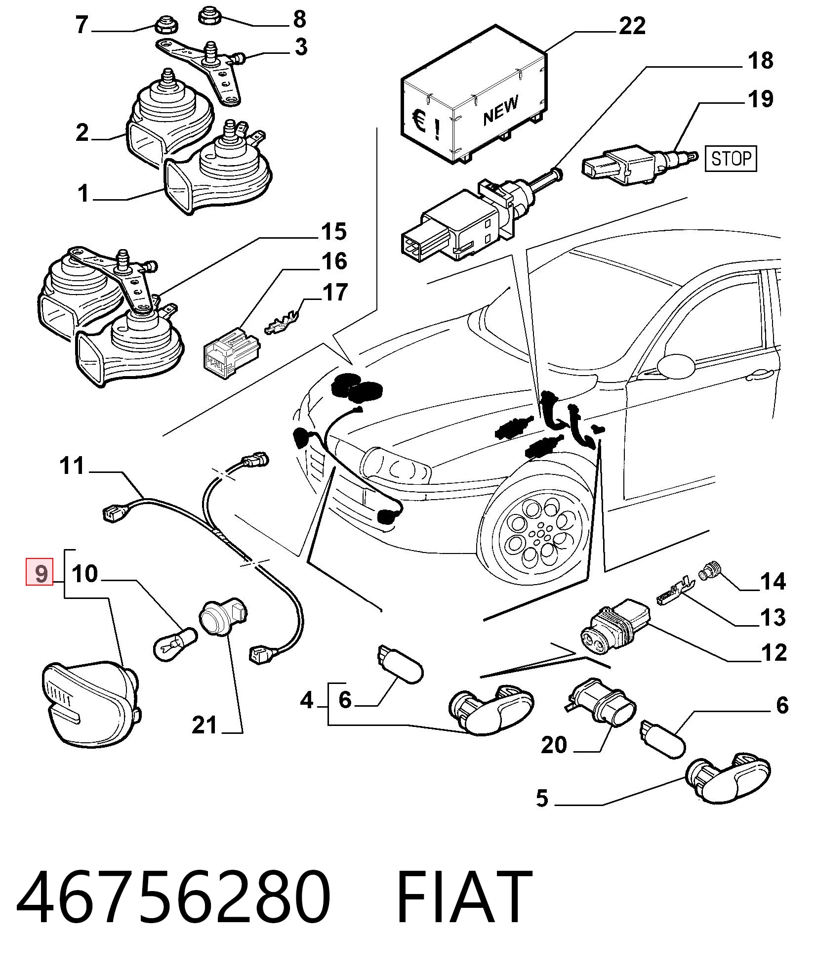 Поворотник правый на Alfa Romeo 147  937