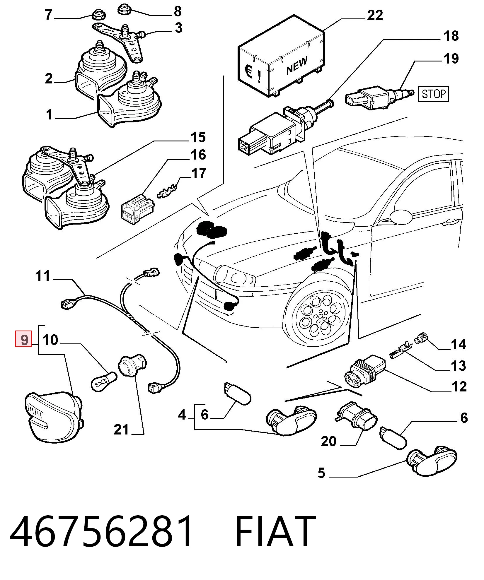 Левый указатель поворота Alfa Romeo 147 хэтчбек (937) (2001 - 2010) цена, от 11.71 USD