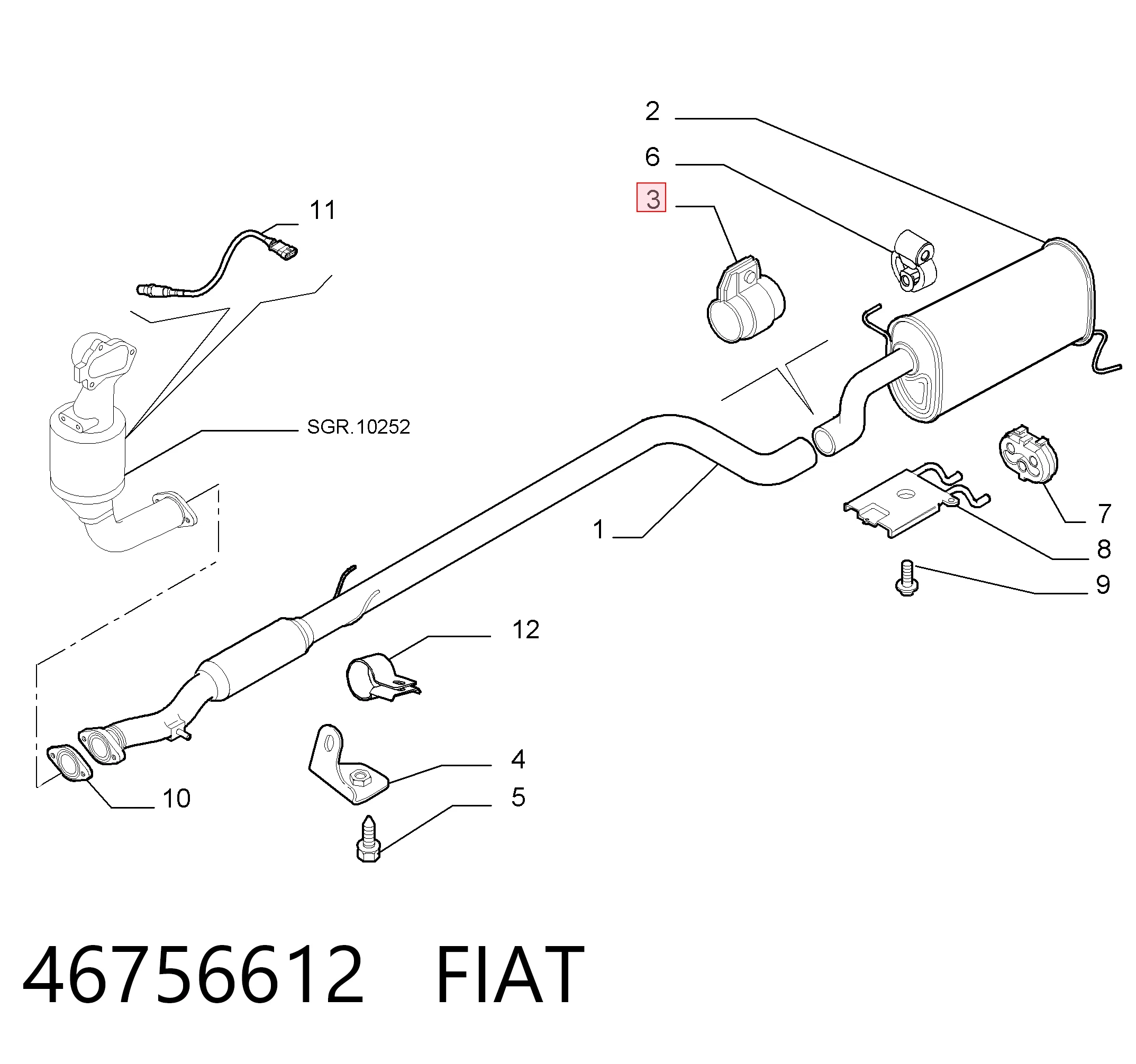 Хомут крепления глушителя передний FA1 224845 цена, от 6.88 USD