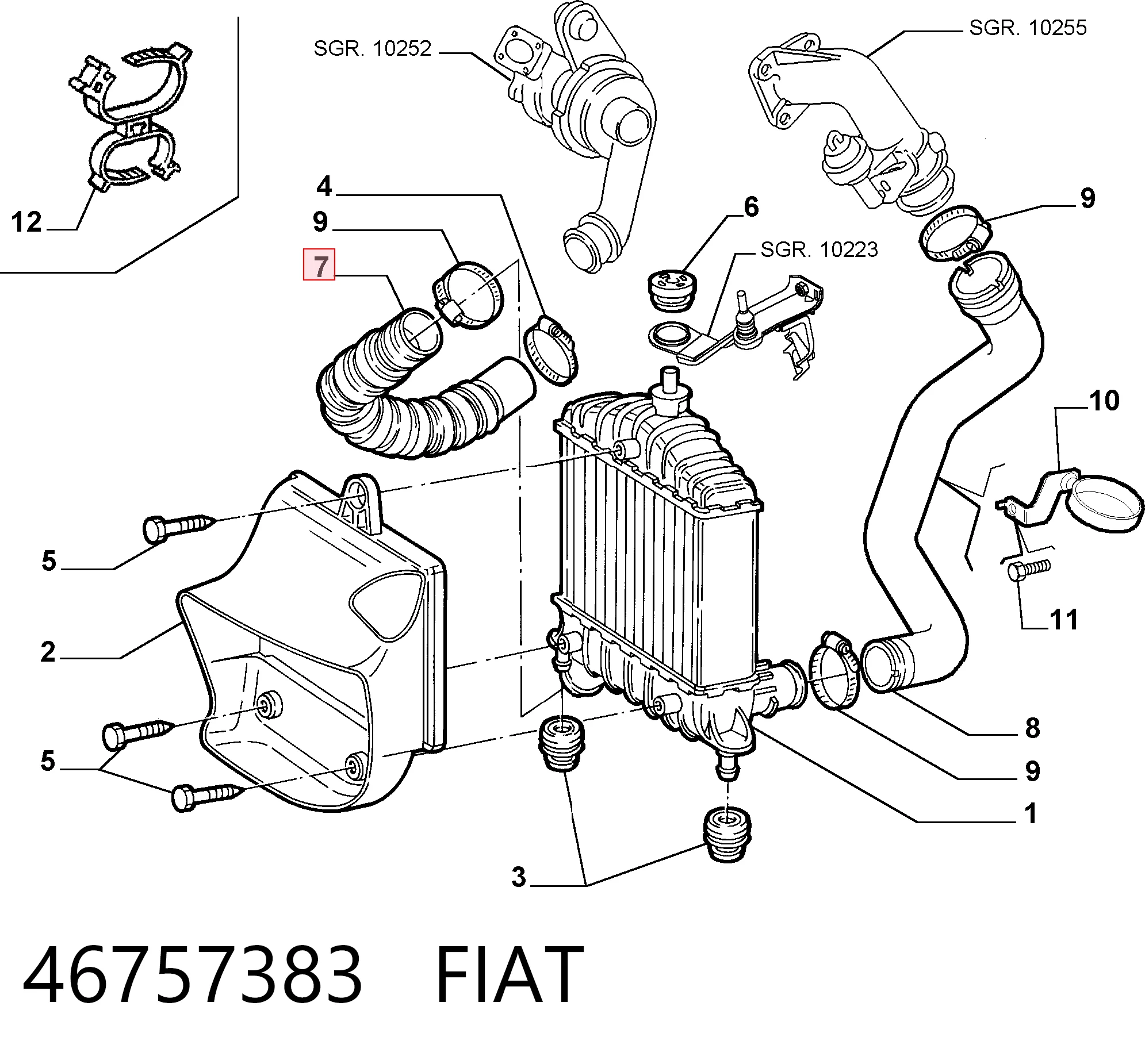 Патрубок интеркулера A0029970852 Mercedes
