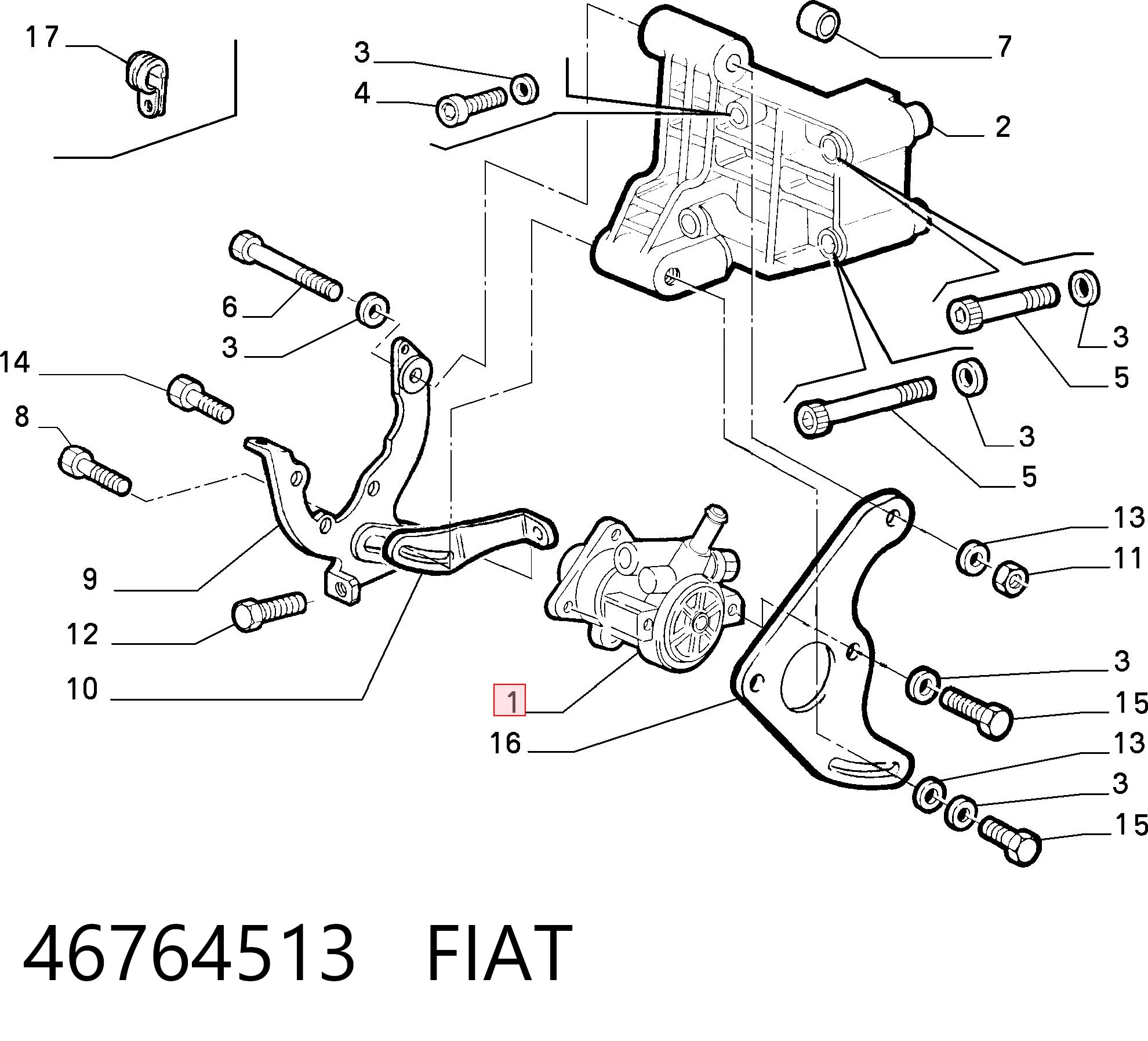 46764513 Fiat/Alfa/Lancia ГУР руля