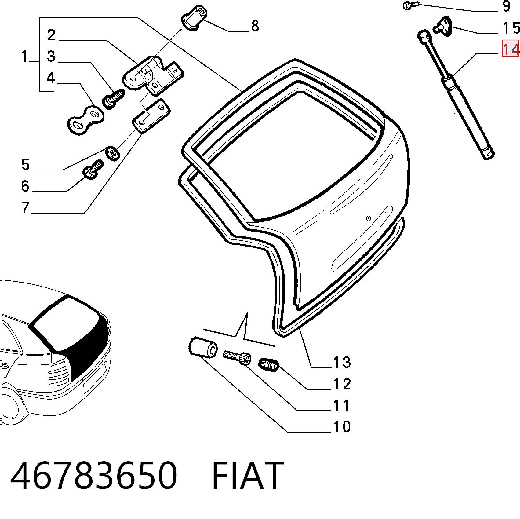 Амортизатор задней двери Magneti Marelli GS0067 цена, от 9.21 USD