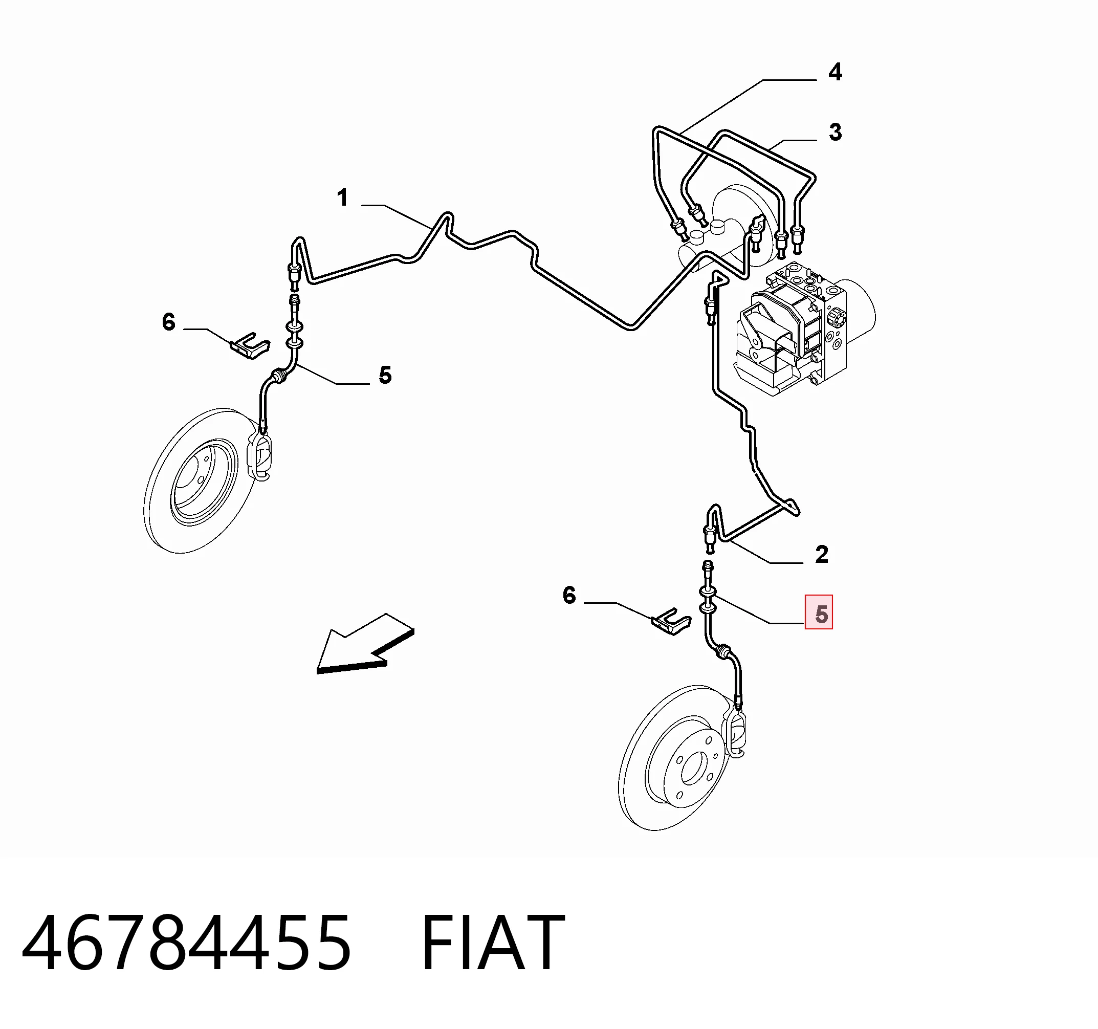 Шланг тормозной передний K&K FT8524 цена, от 6.76 USD
