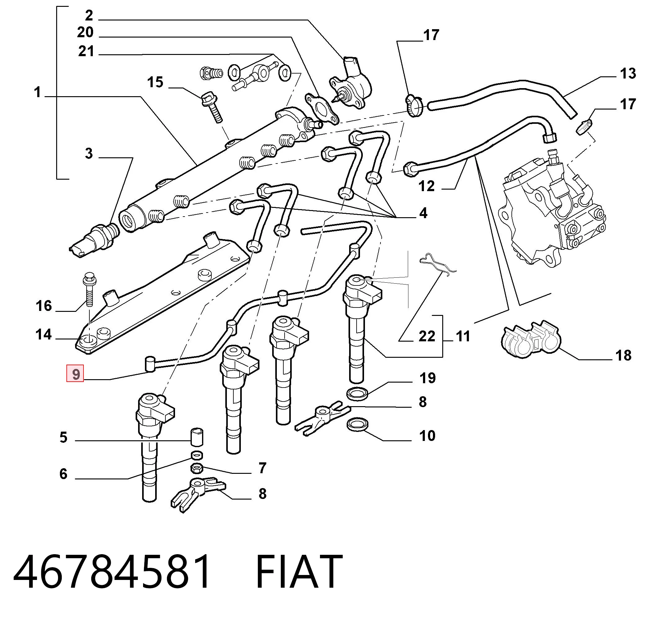 Трубка топливная, обратная от форсунок Opel Corsa C хэтчбек (F08, F68) (2000 - 2006) цена, от 10.00 USD