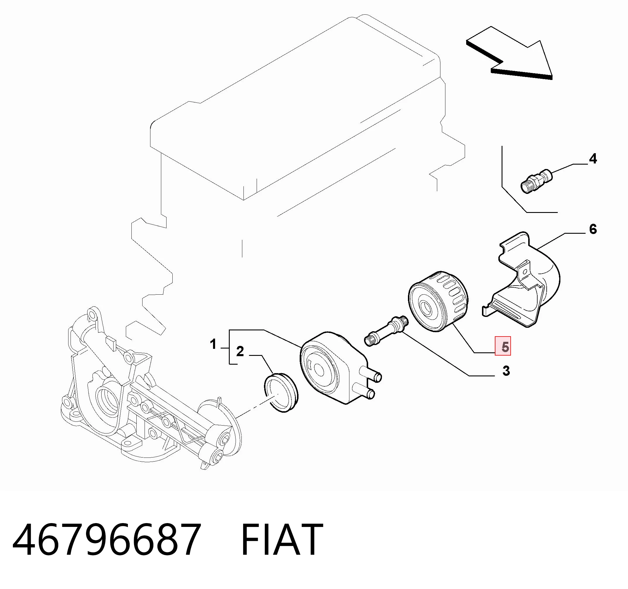 46796687 Fiat/Alfa/Lancia Масляный фильтр двигателя