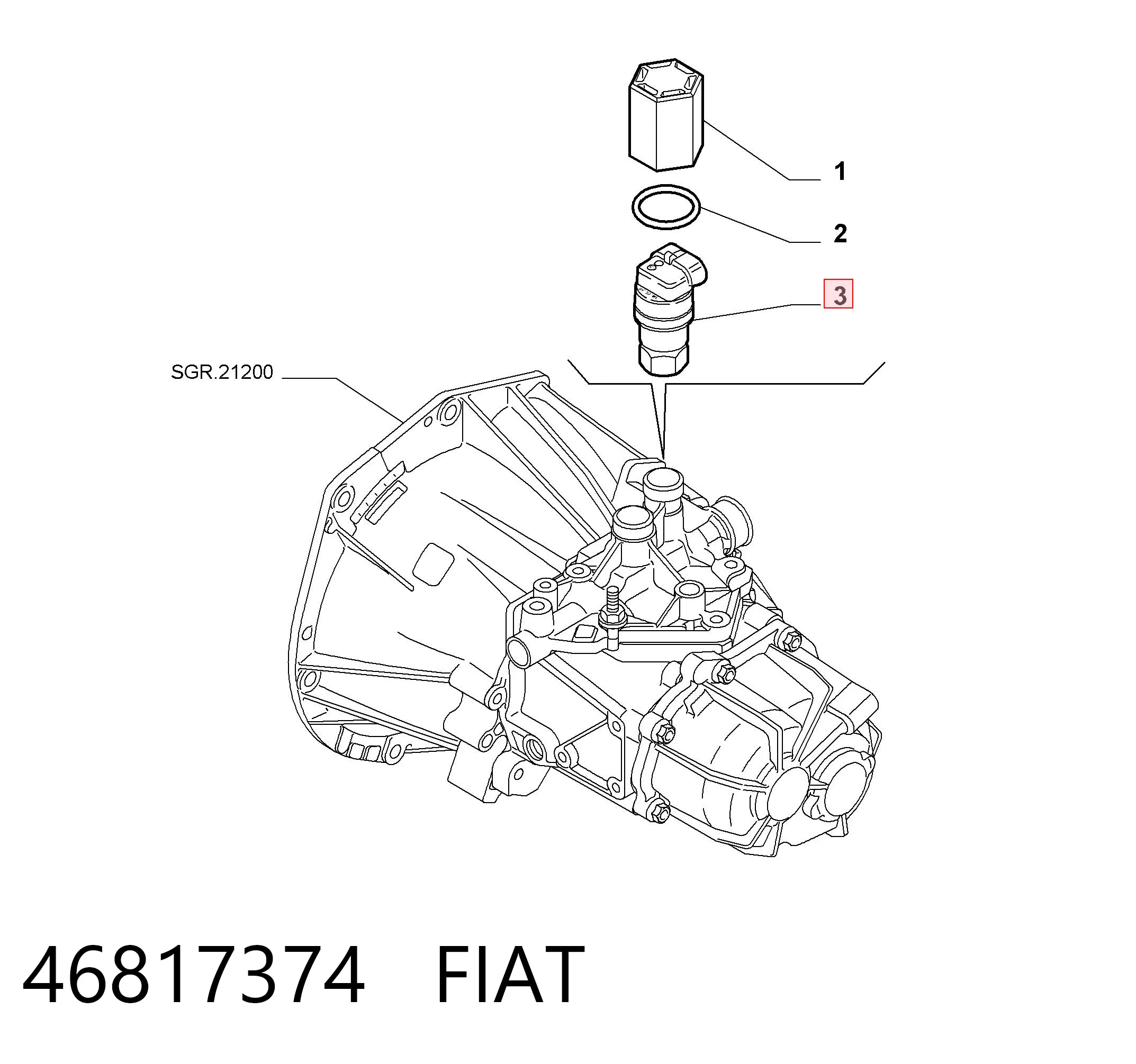 46817374 Fiat/Alfa/Lancia Датчик скорости спидометра