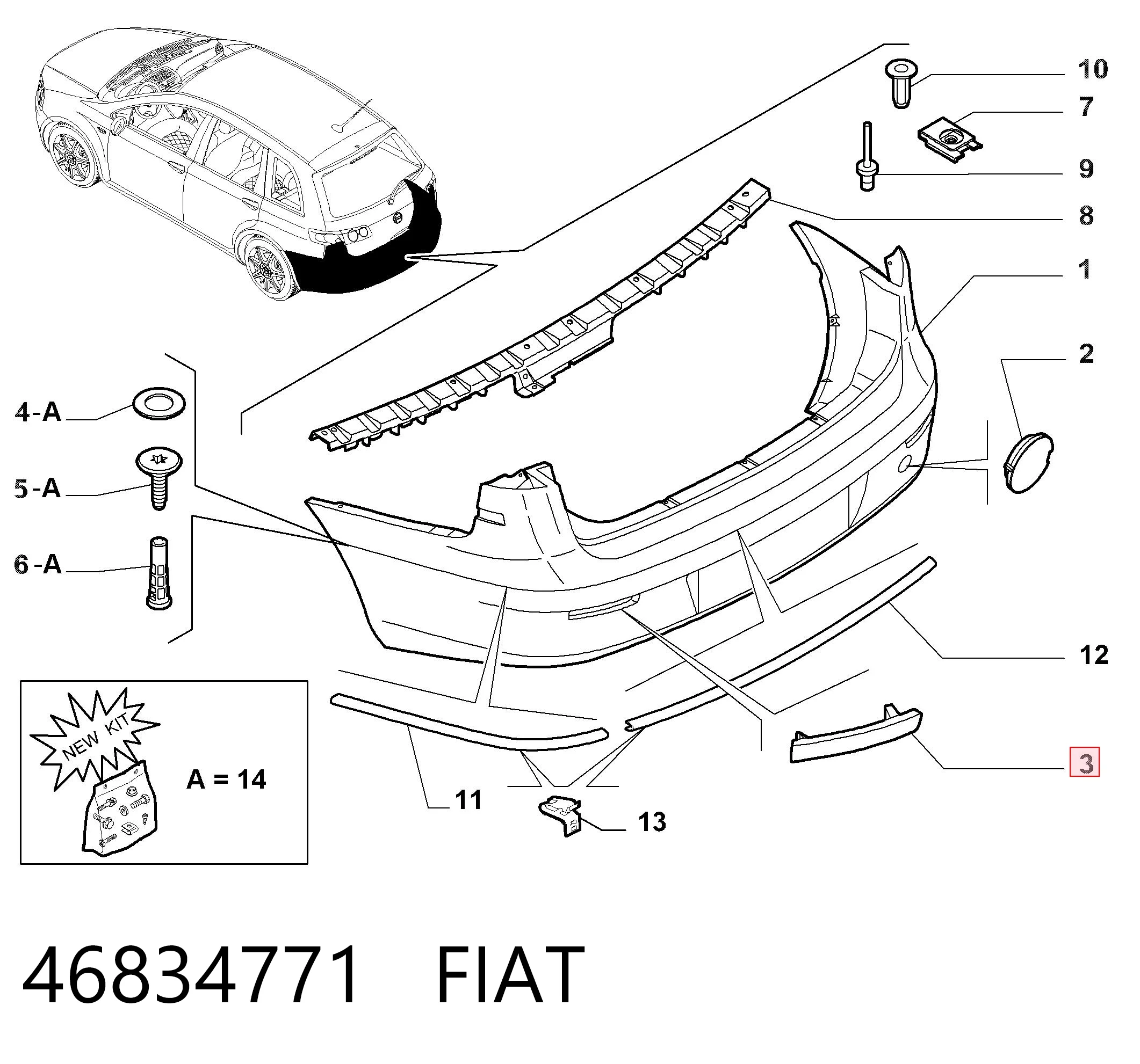 DAF0316184 DAF Левый катафот бампера