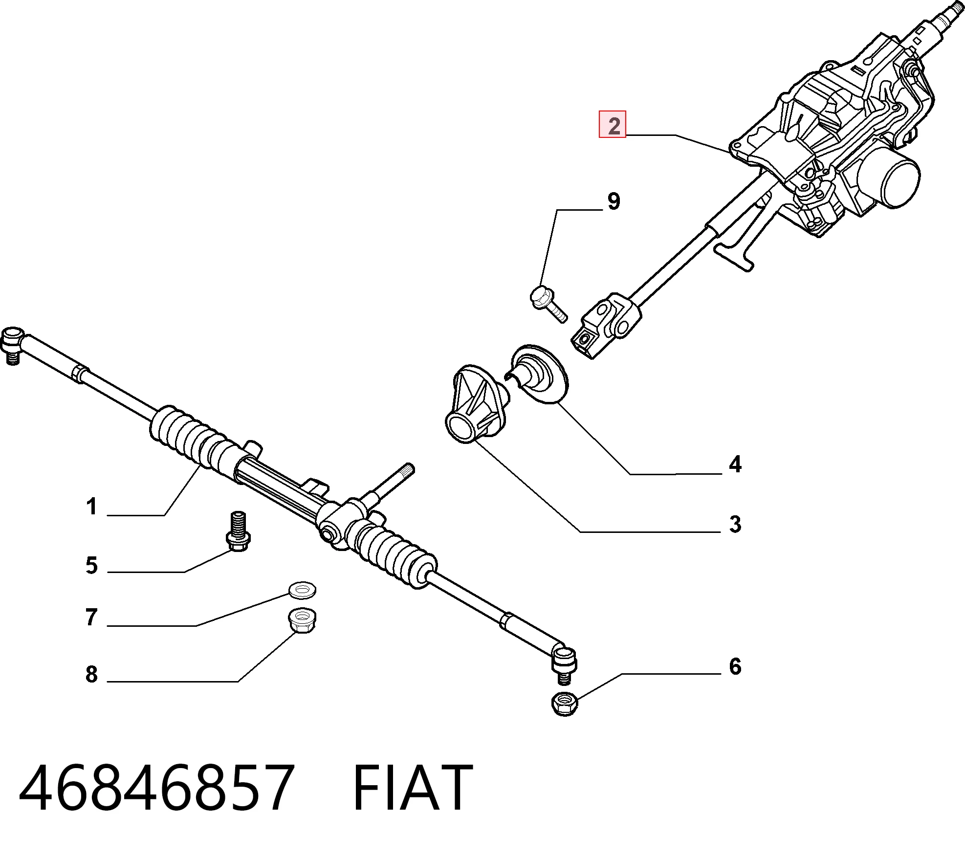  Рулевая колонка Fiat Stilo 