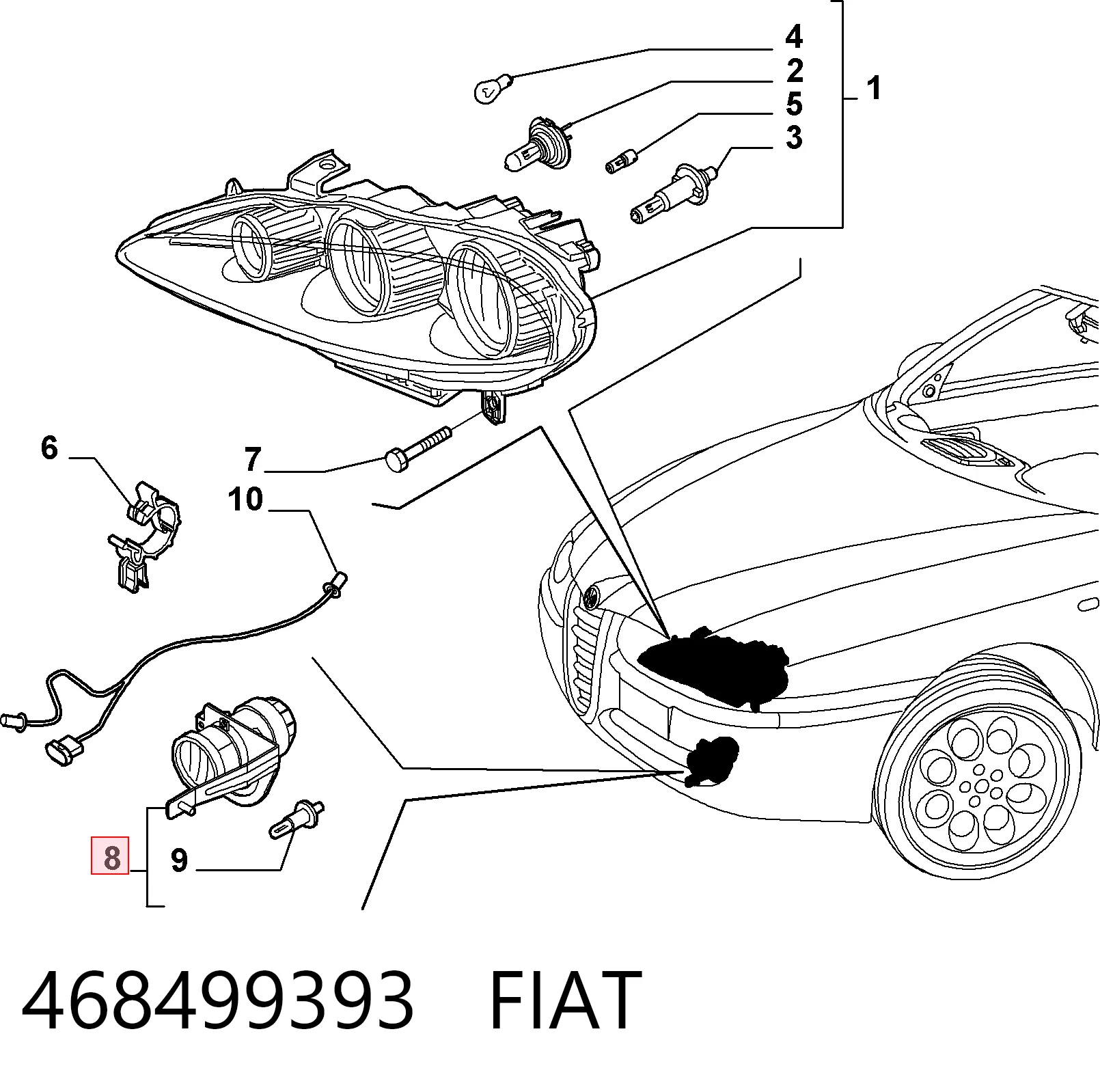 Фара противотуманная, правая TYC 142030E цена, от 47.21 USD