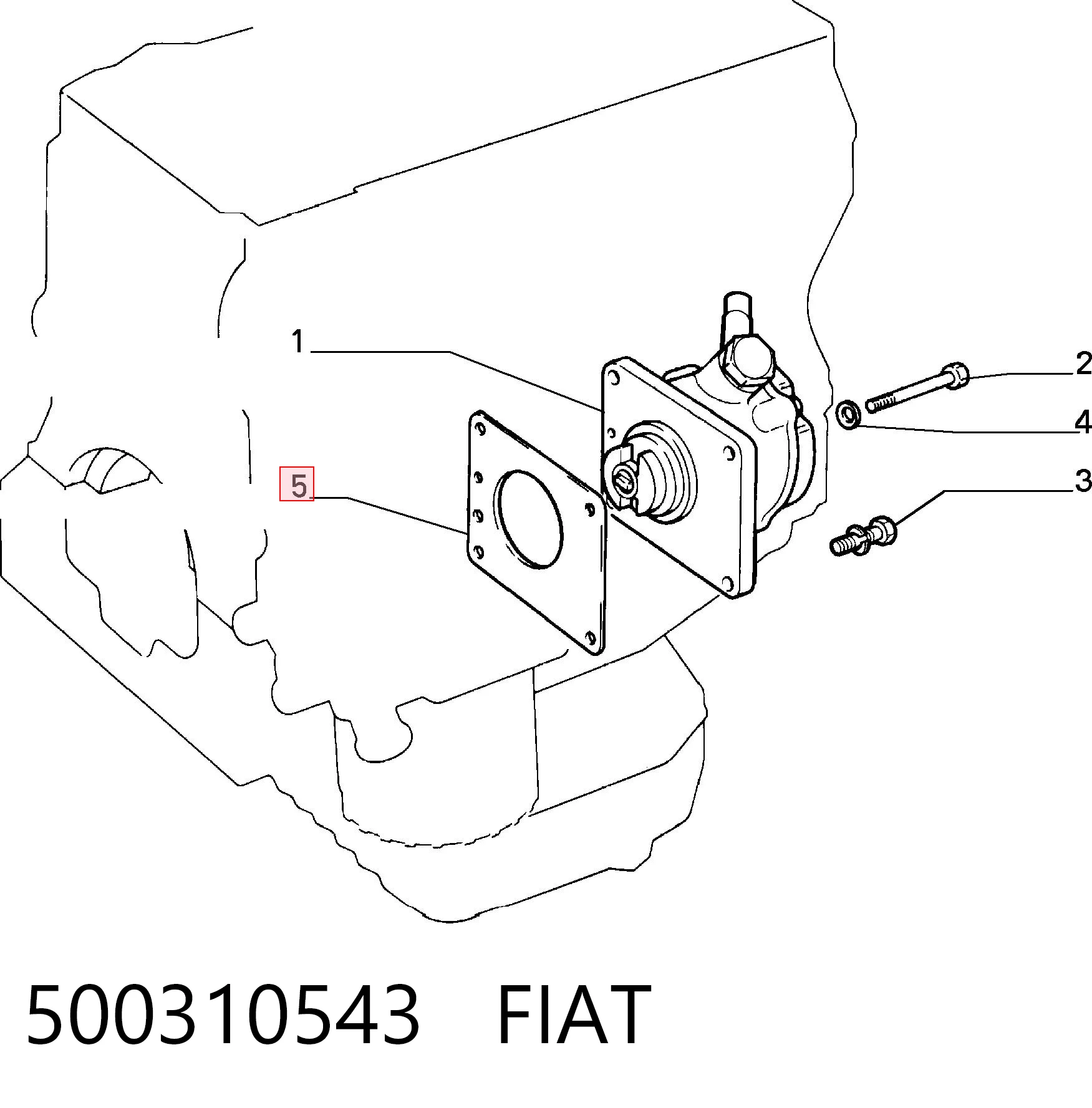 Прокладка вакуумного насоса Iveco 504072342 цена, от 1.55 USD