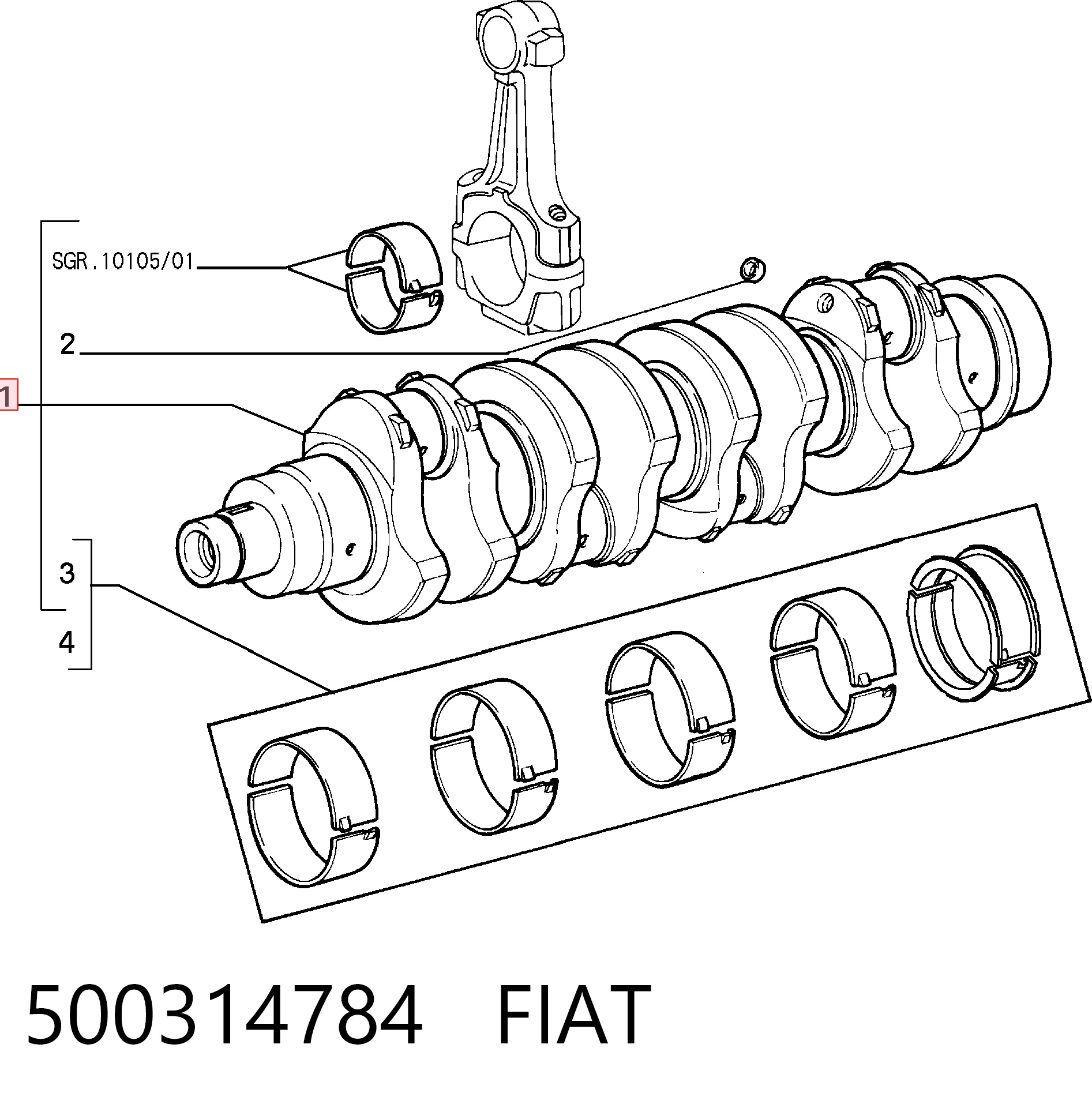 500314784 Fast Коленвал двигателя