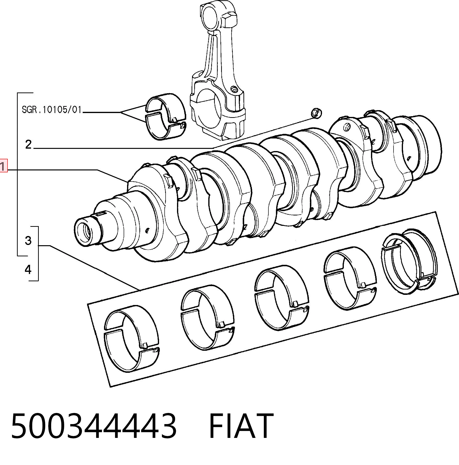 Вал коленчатый и маховик Fast 500314784 цена, от 338.43 USD