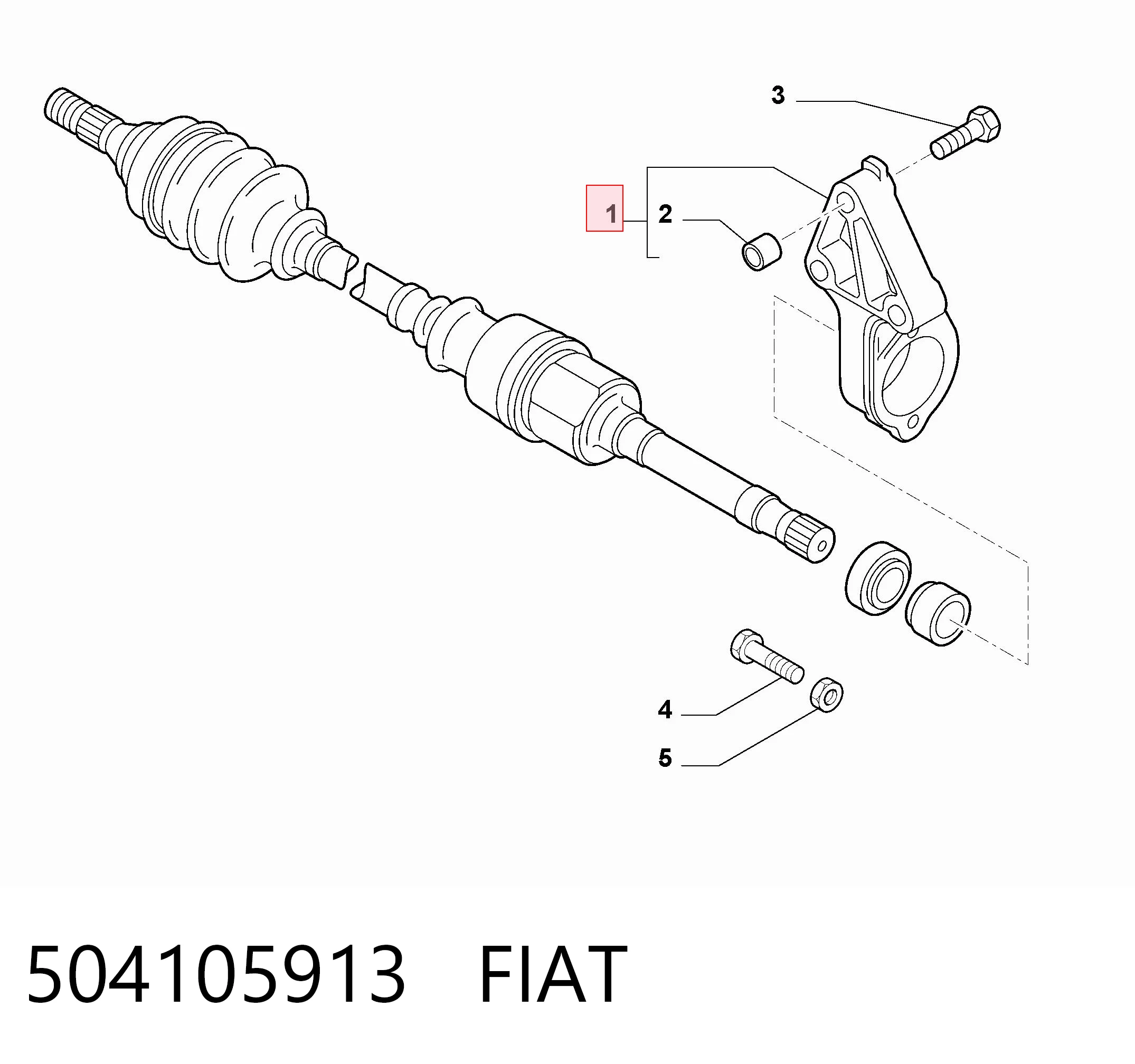 Опора подвесного подшипника передней полуоси FT27301 Fast
