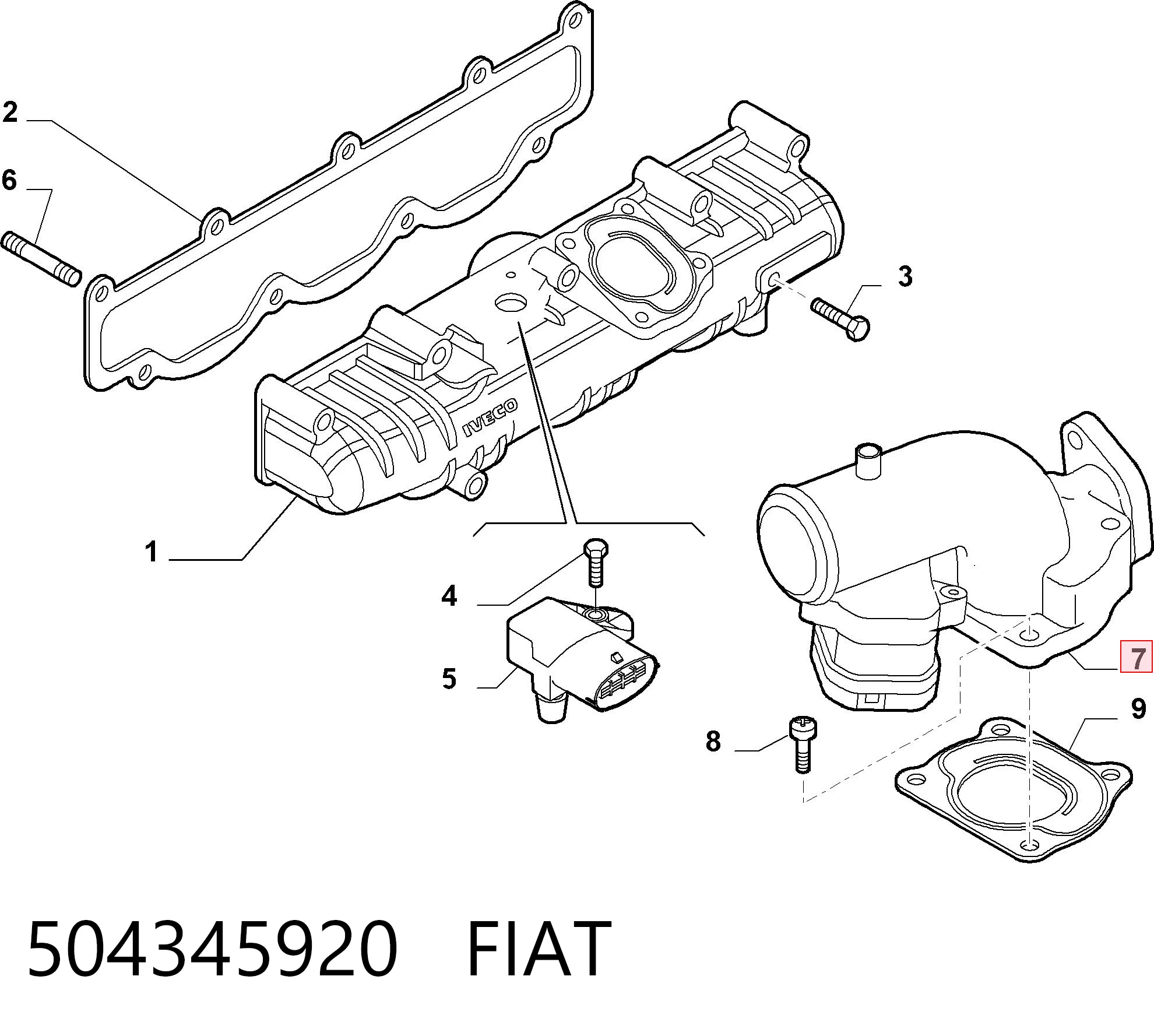 504345920 Fiat/Alfa/Lancia Дроссельная заслонка