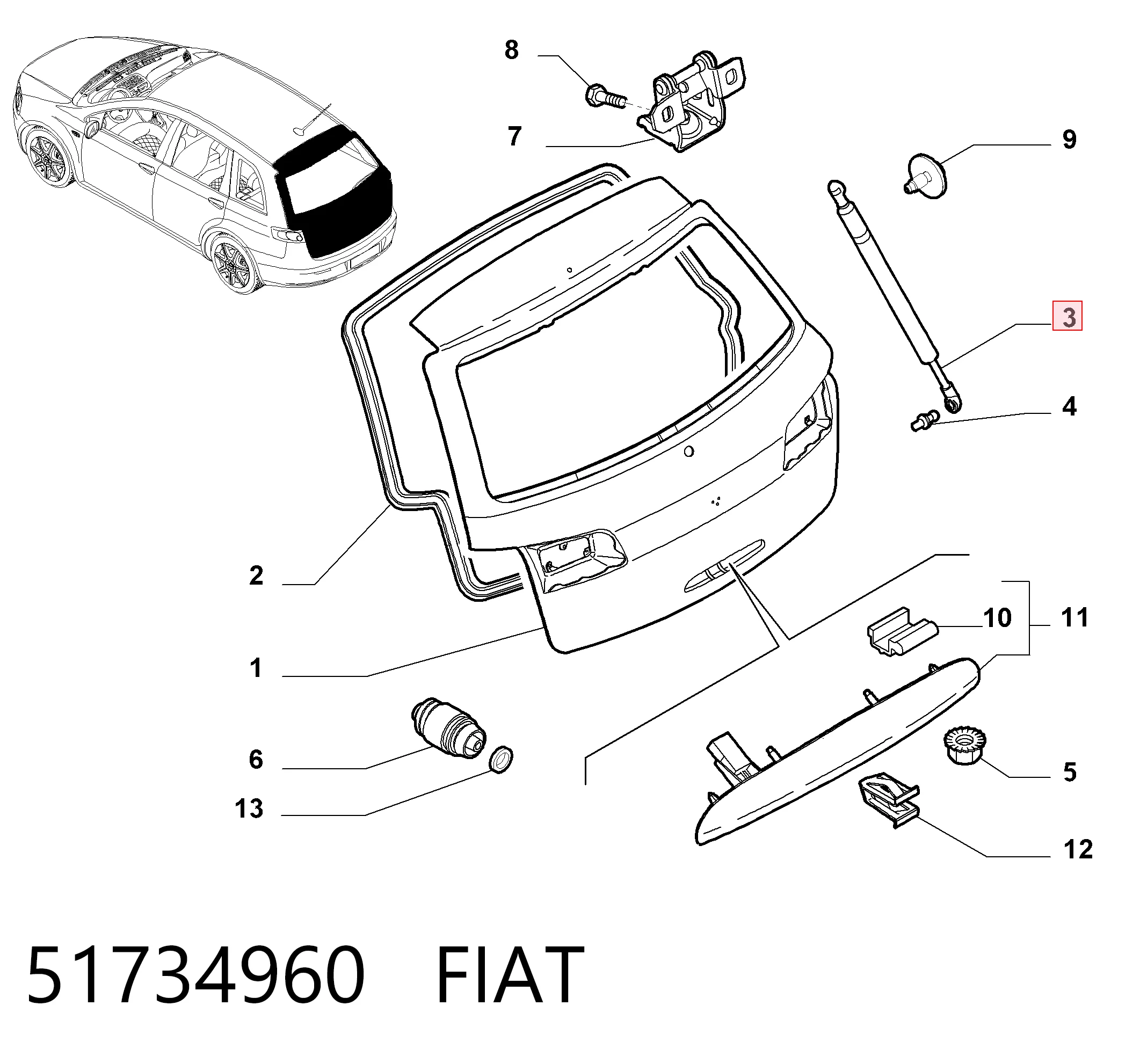 Амортизатор багажника 3029AB Polcar
