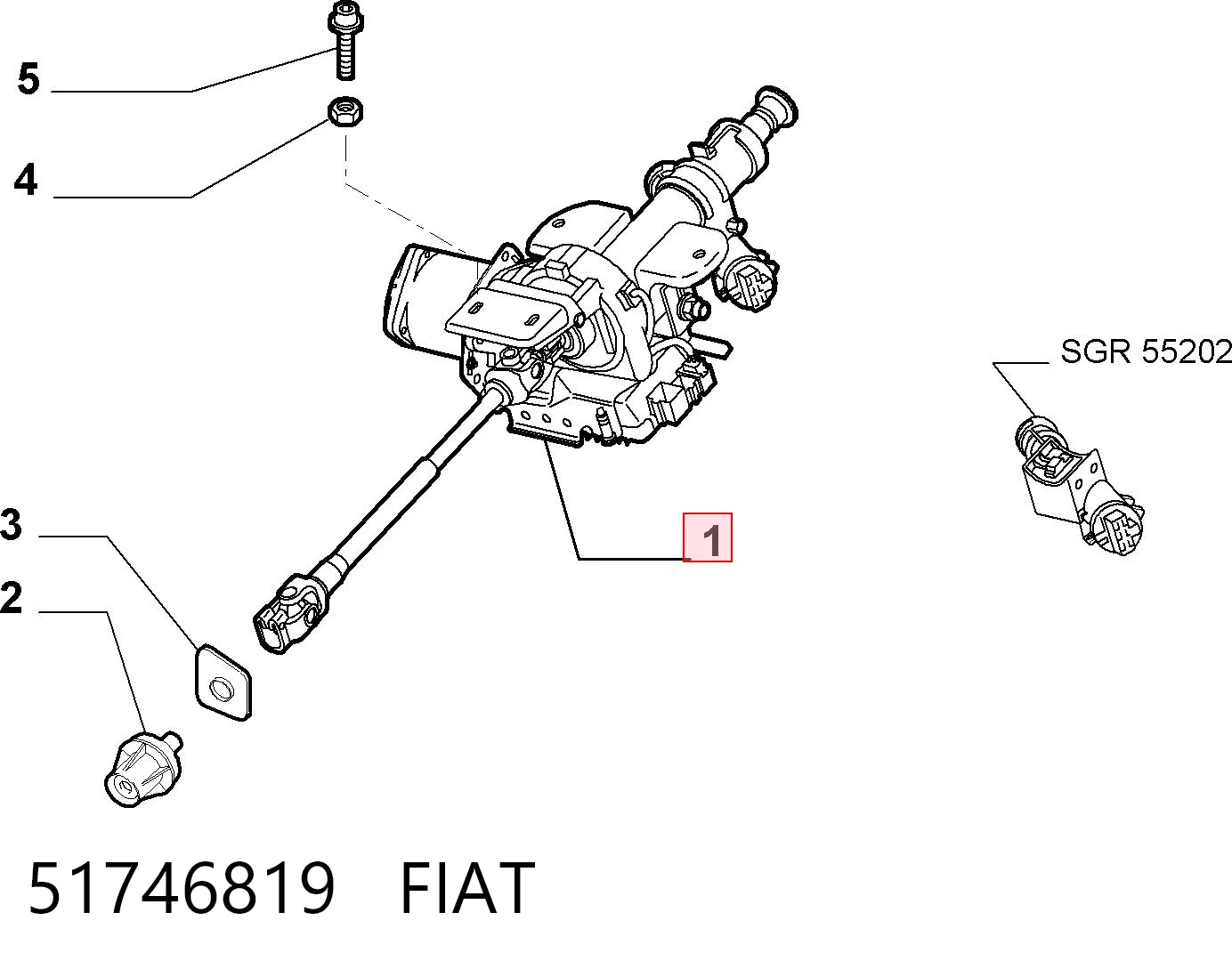  Датчик угла поворота руля Fiat Panda 2