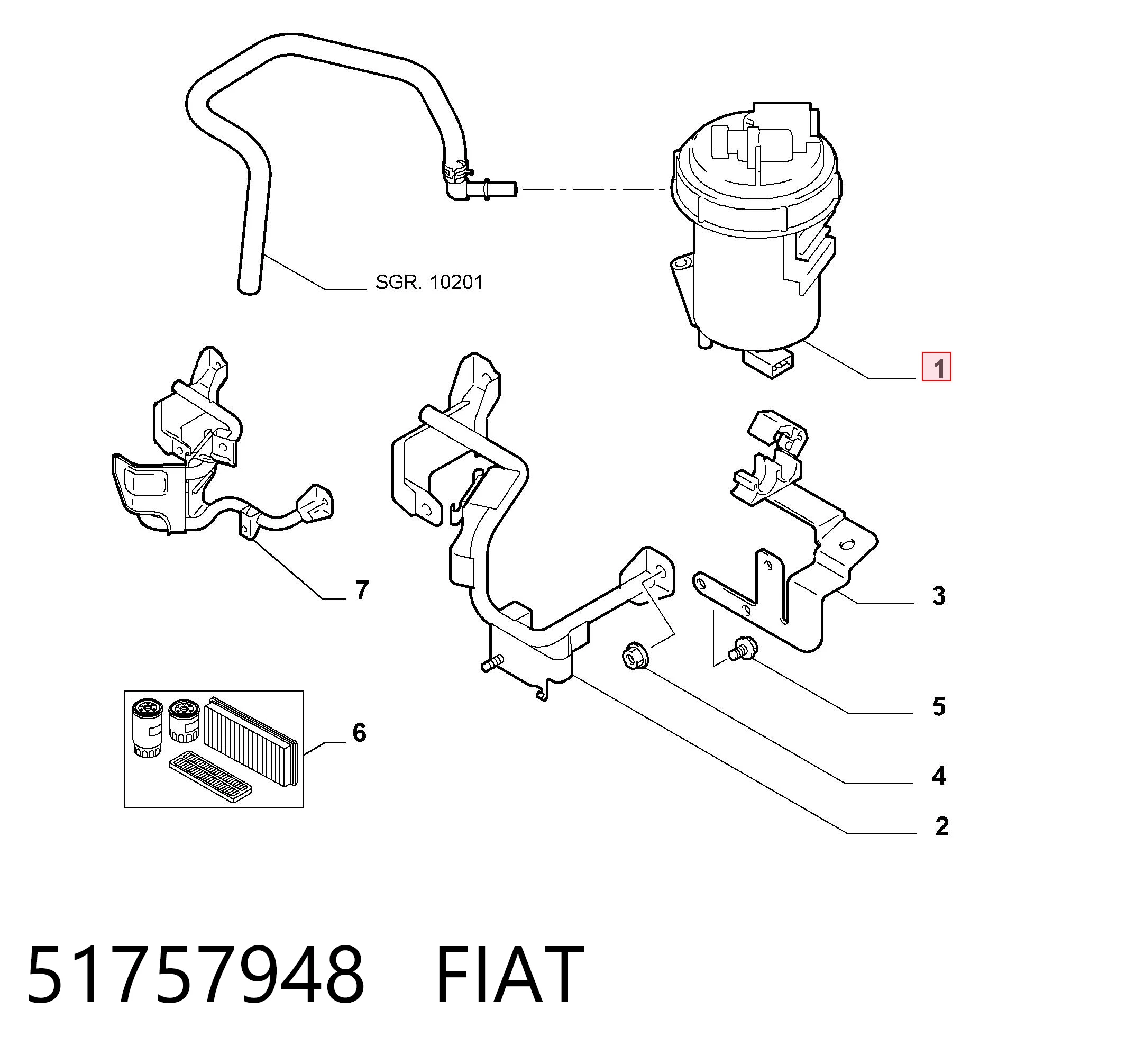 1651671 Ford Корпус топливного фильтра