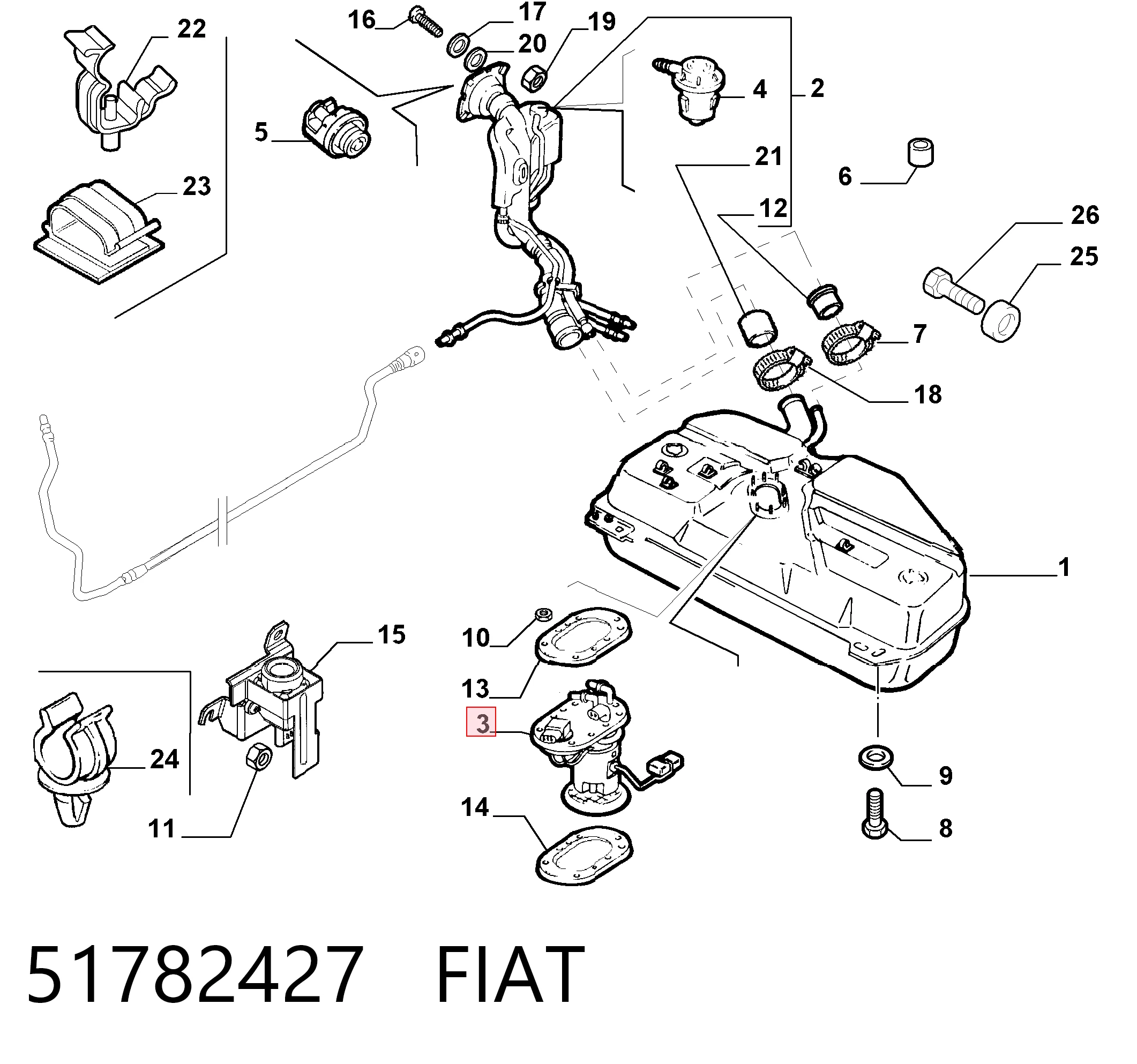 51782427 Fiat/Alfa/Lancia Электробензонасос