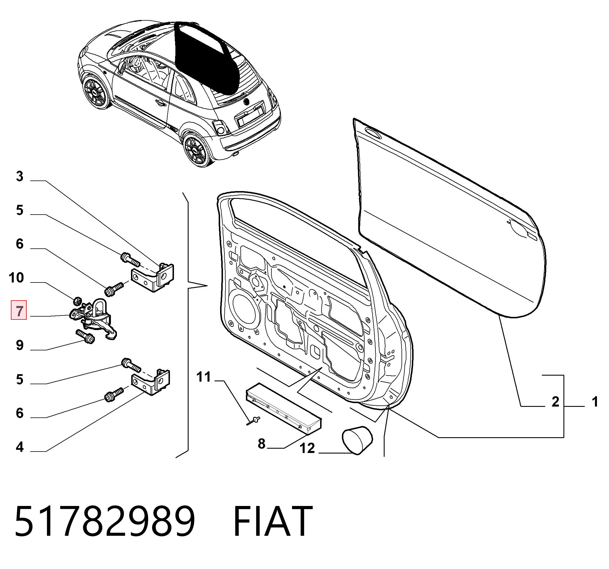 51782989 Fiat/Alfa/Lancia Ограничитель открывания двери