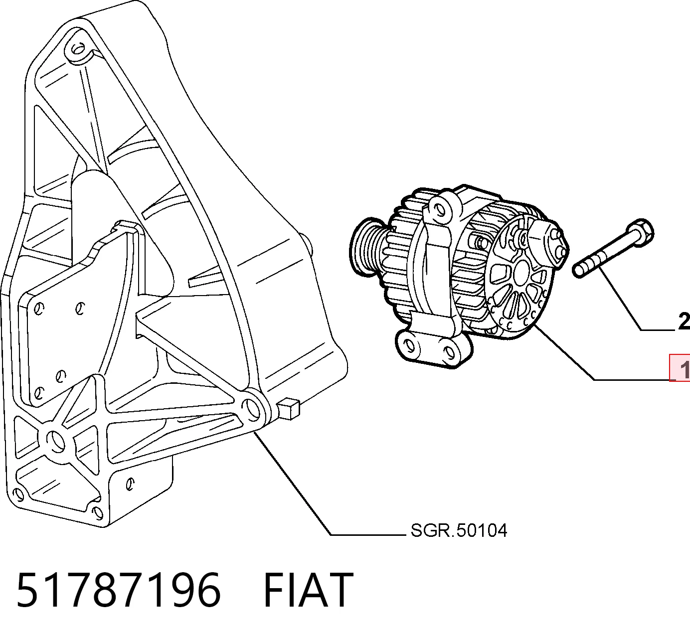 51787196 Fiat/Alfa/Lancia Генератор автомобильный