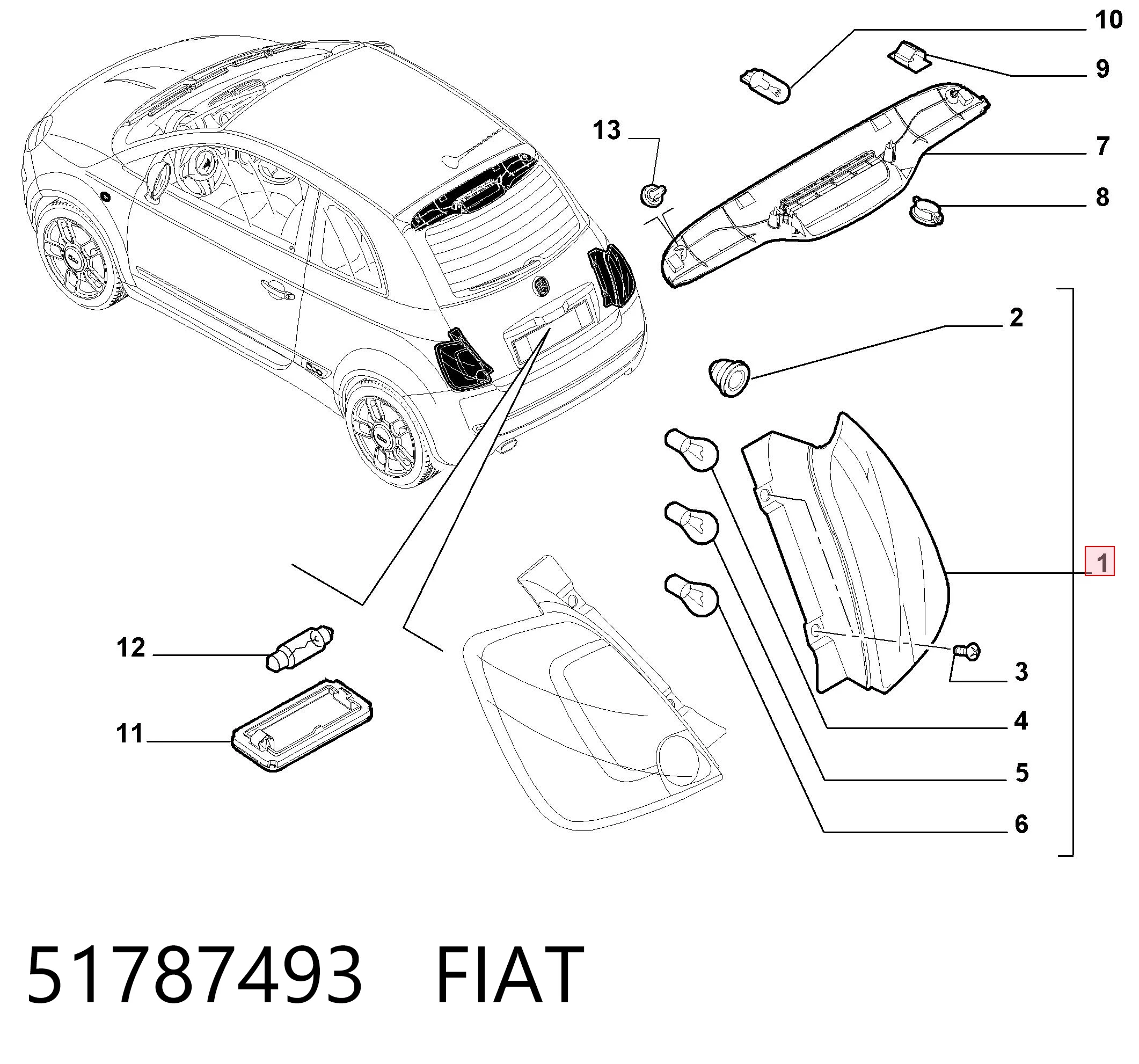 Задний фонарь LLH411 Magneti Marelli