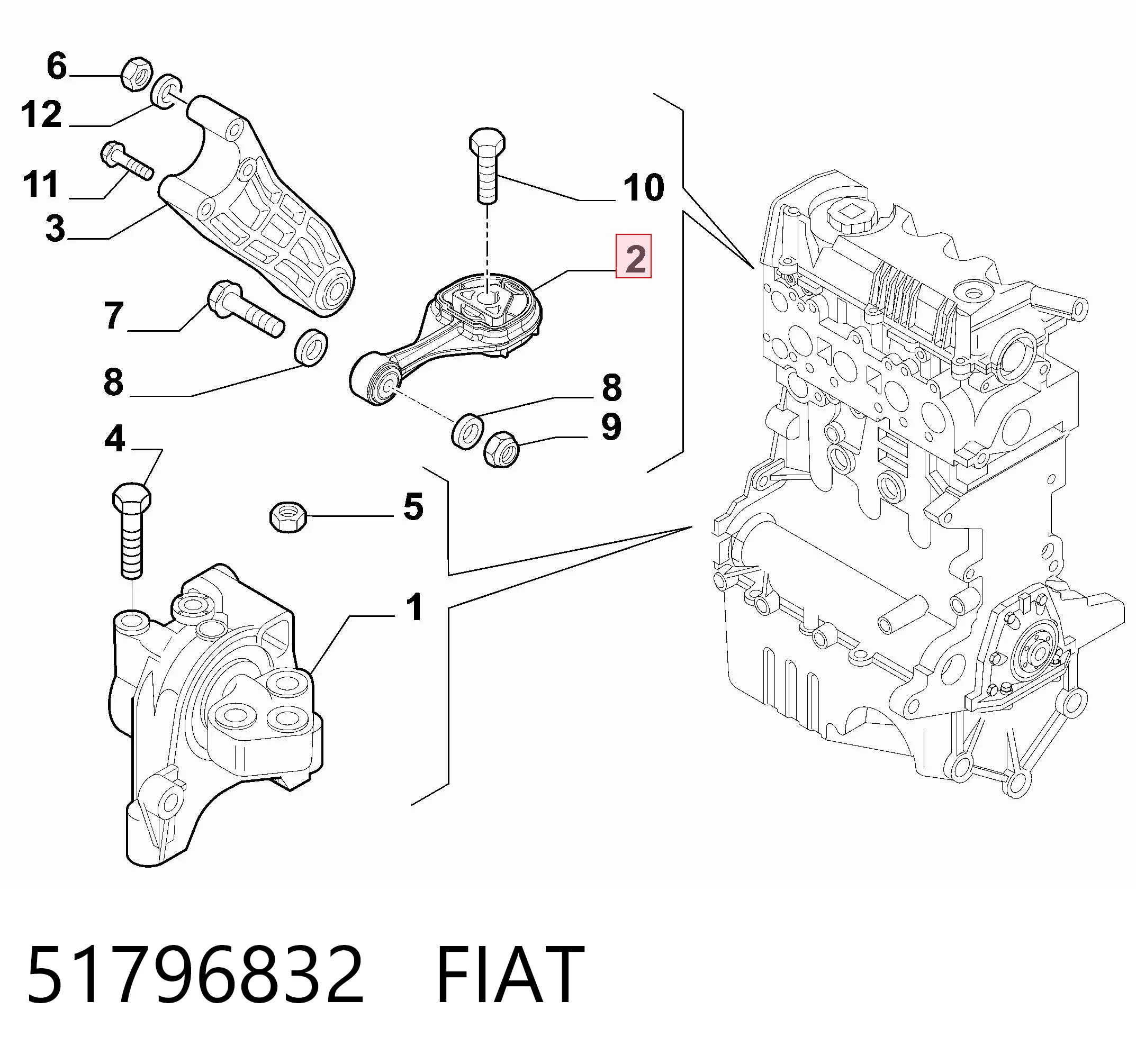 Правая подушка двигателя 8538950CFG Magneti Marelli