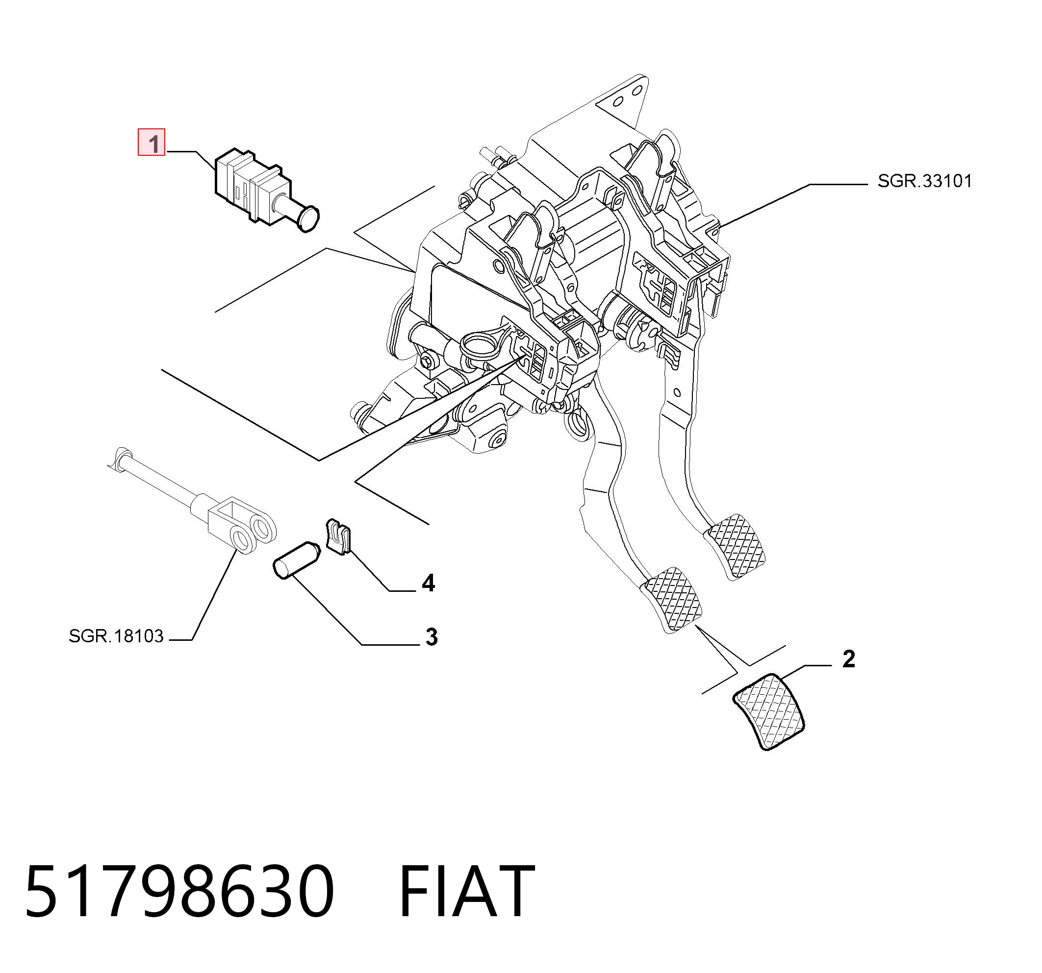 Лягушка тормоза Opel 1239019