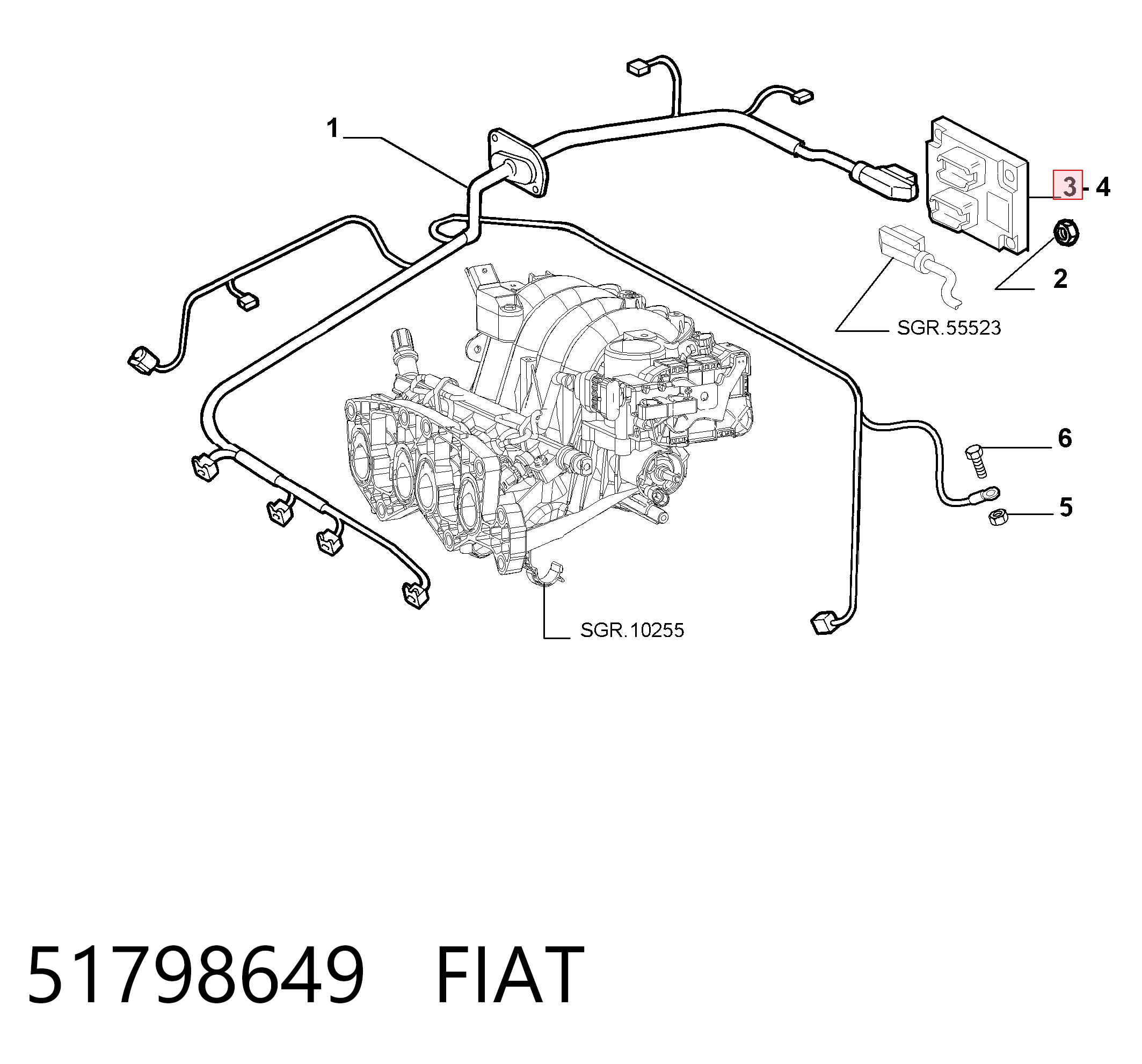 ЭБУ двигателем Fiat Punto GRAND хэтчбек (199) (2005 - 2018) цена, от 48.16 USD