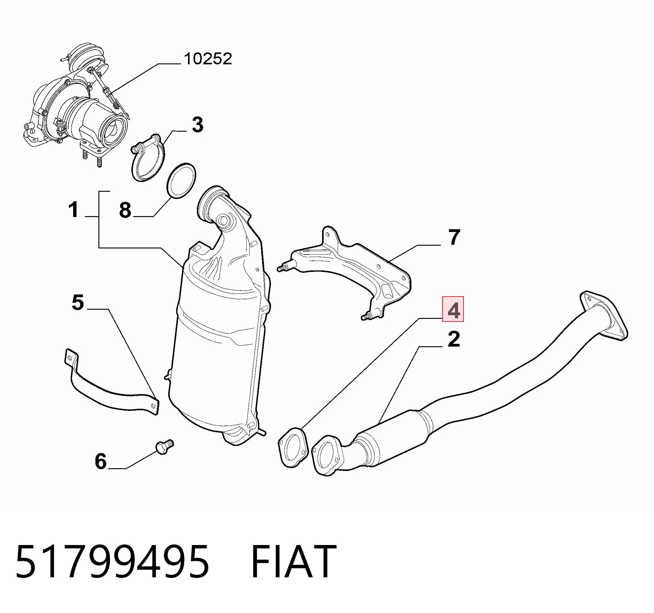 Прокладка штанов на Fiat Doblo II 263