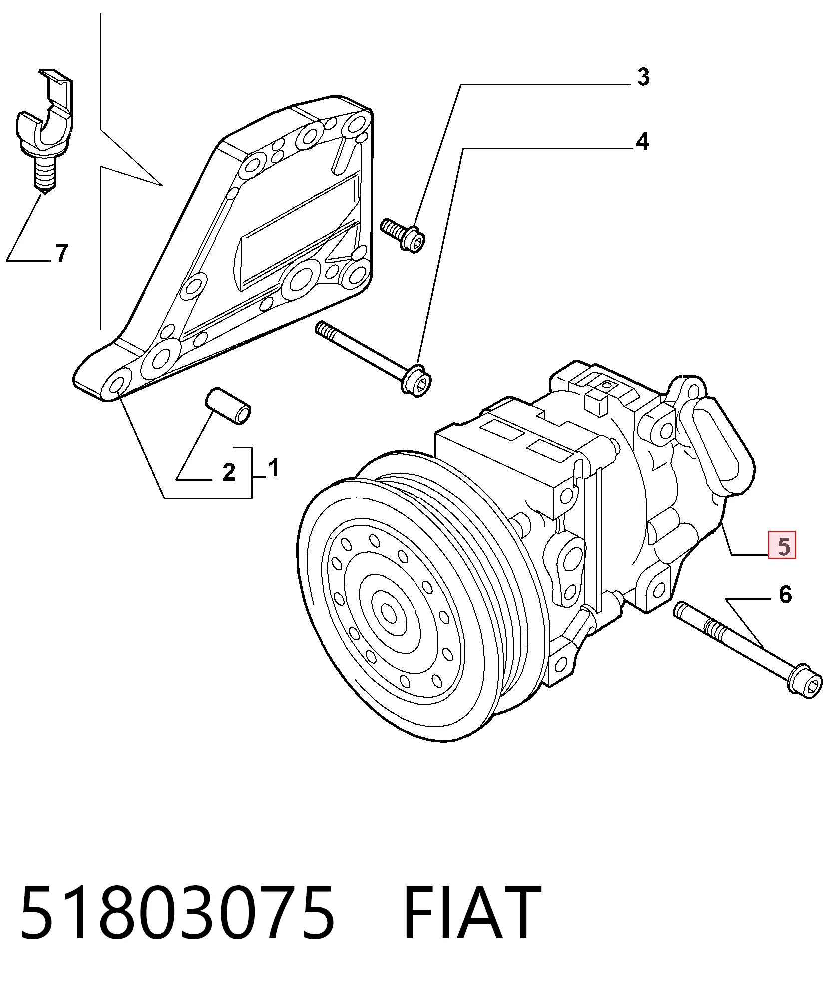 51803075 Fiat/Alfa/Lancia Компрессор хладагента