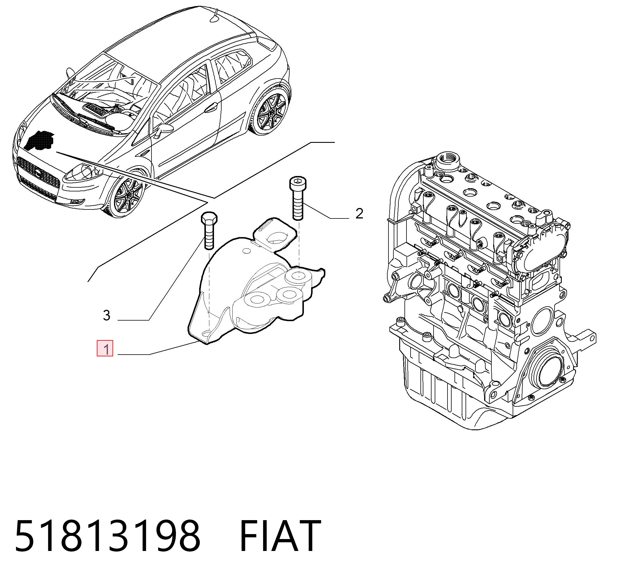 Правая подушка двигателя 010604 Magneti Marelli