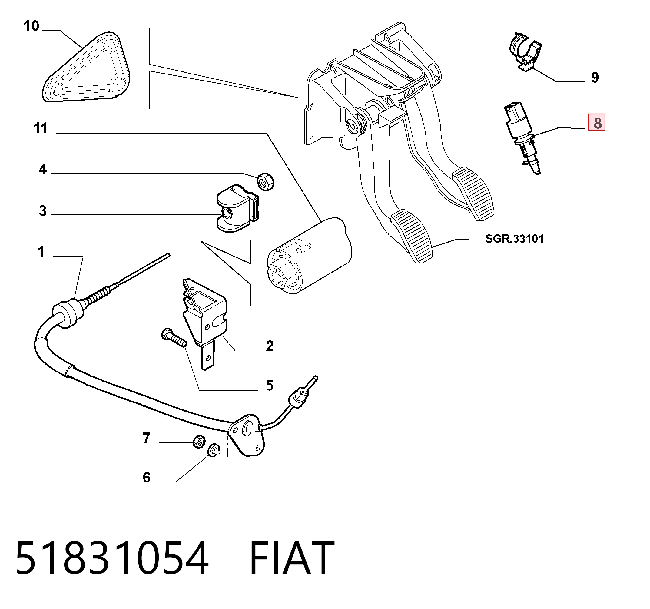 Датчик стоп сигнала 453461 Peugeot/Citroen