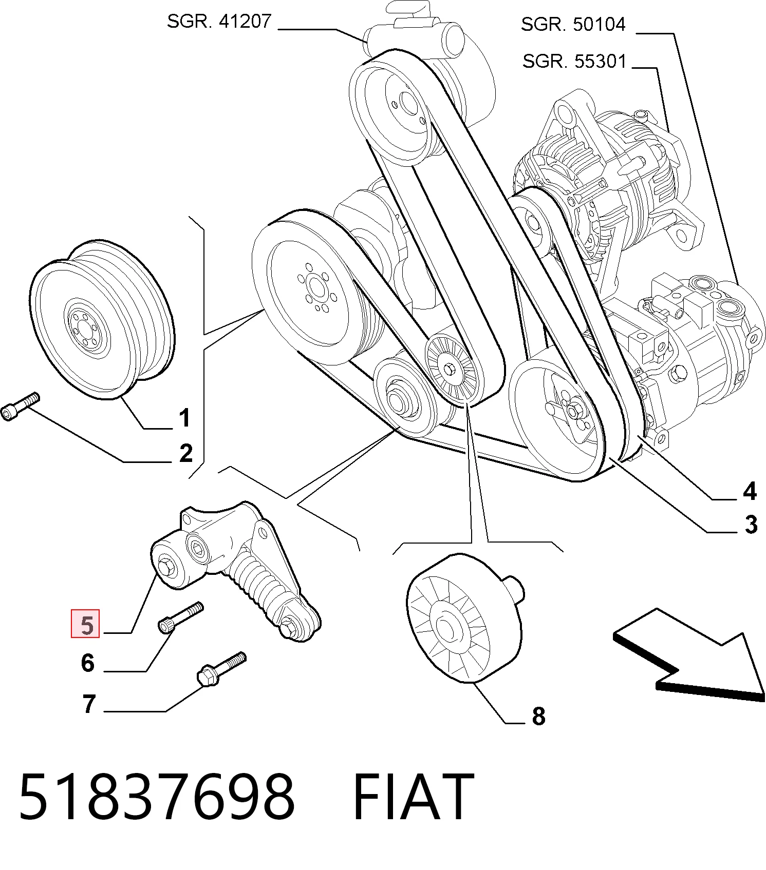 Роликовий модуль натяжителя ремня INA F559393 цена, от 67.86 USD