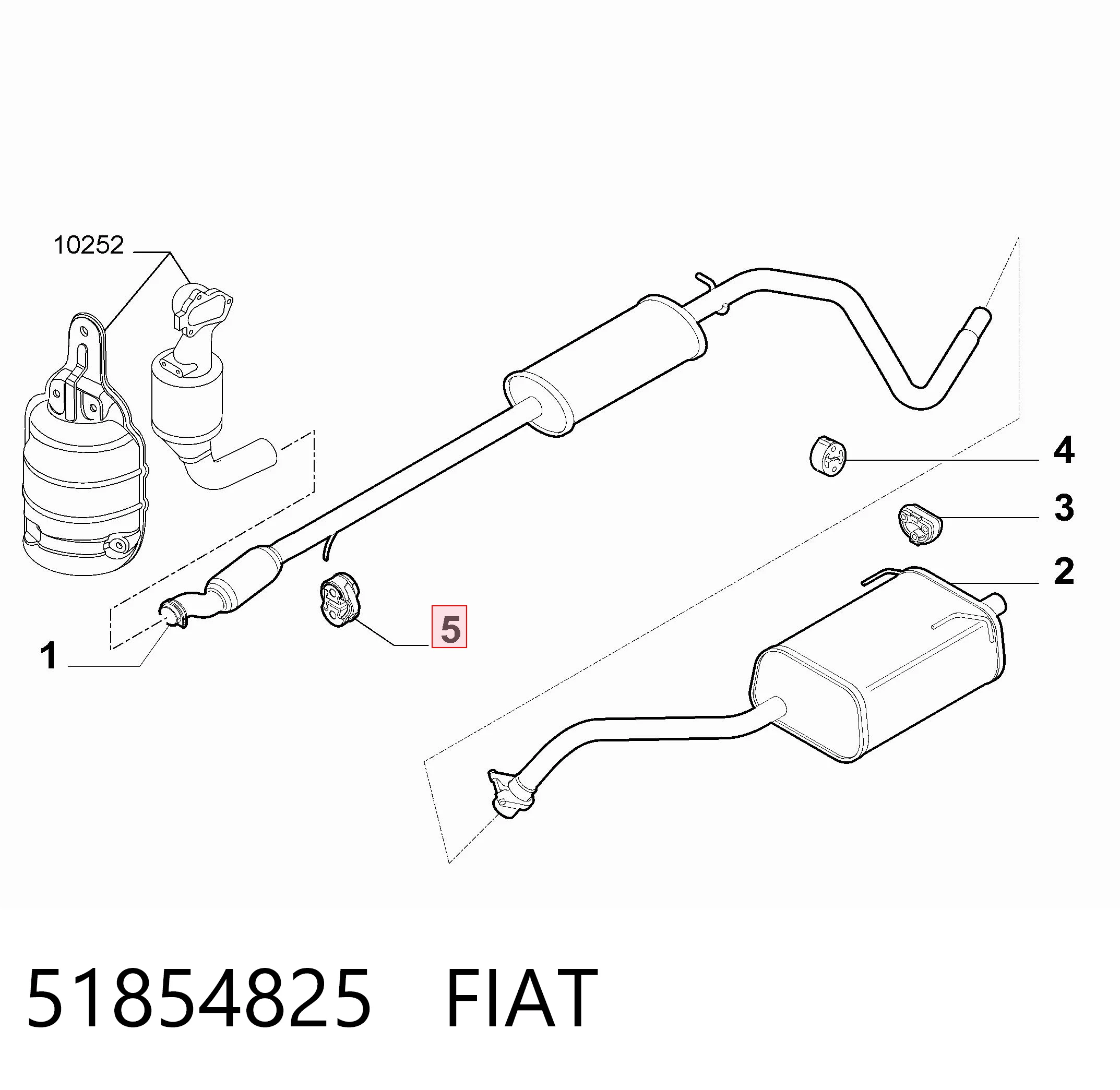 51854825 Fiat/Alfa/Lancia Крепление глушителя