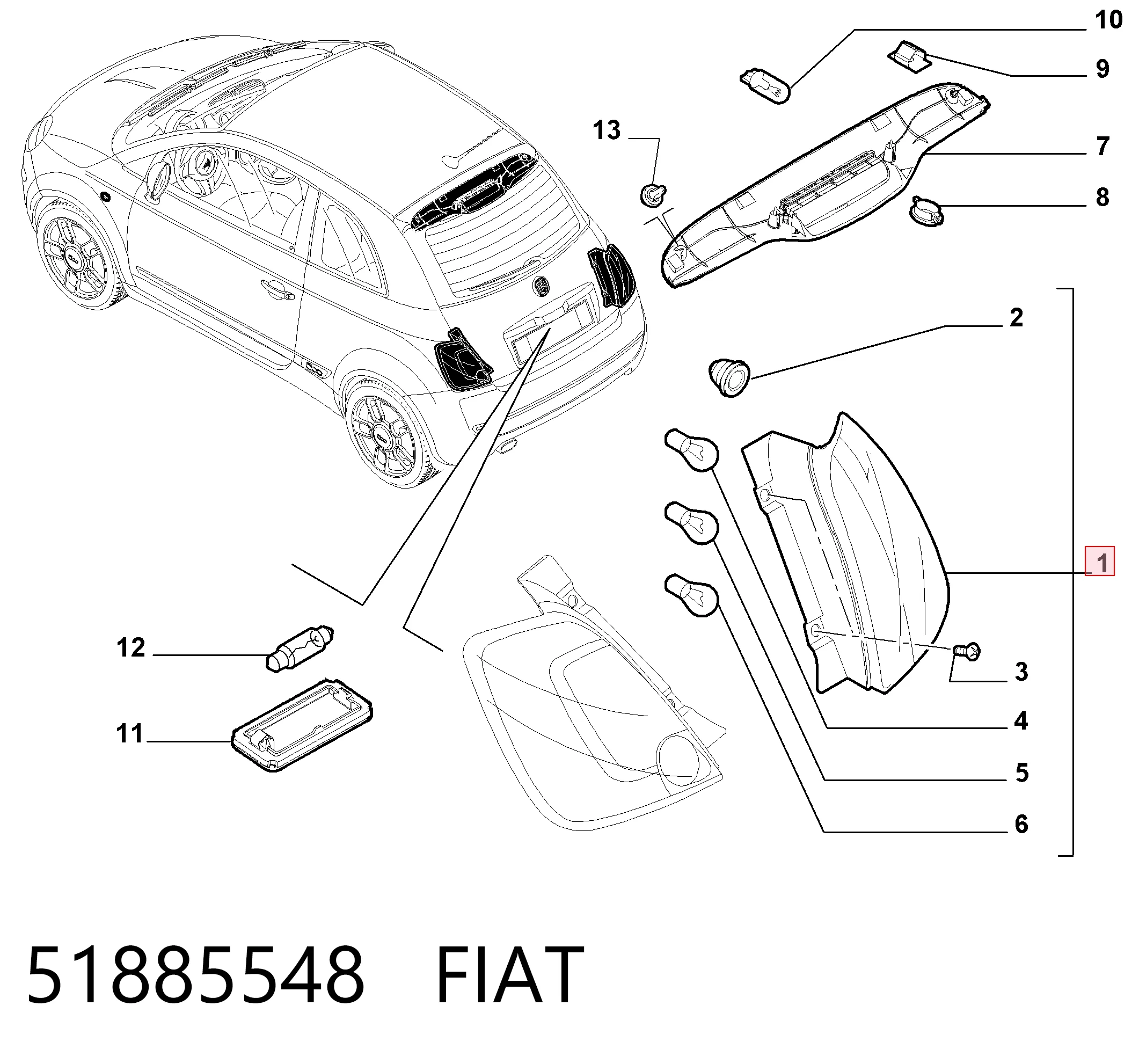 Задняя левая фара Polcar 3035870E цена, от 48.66 USD