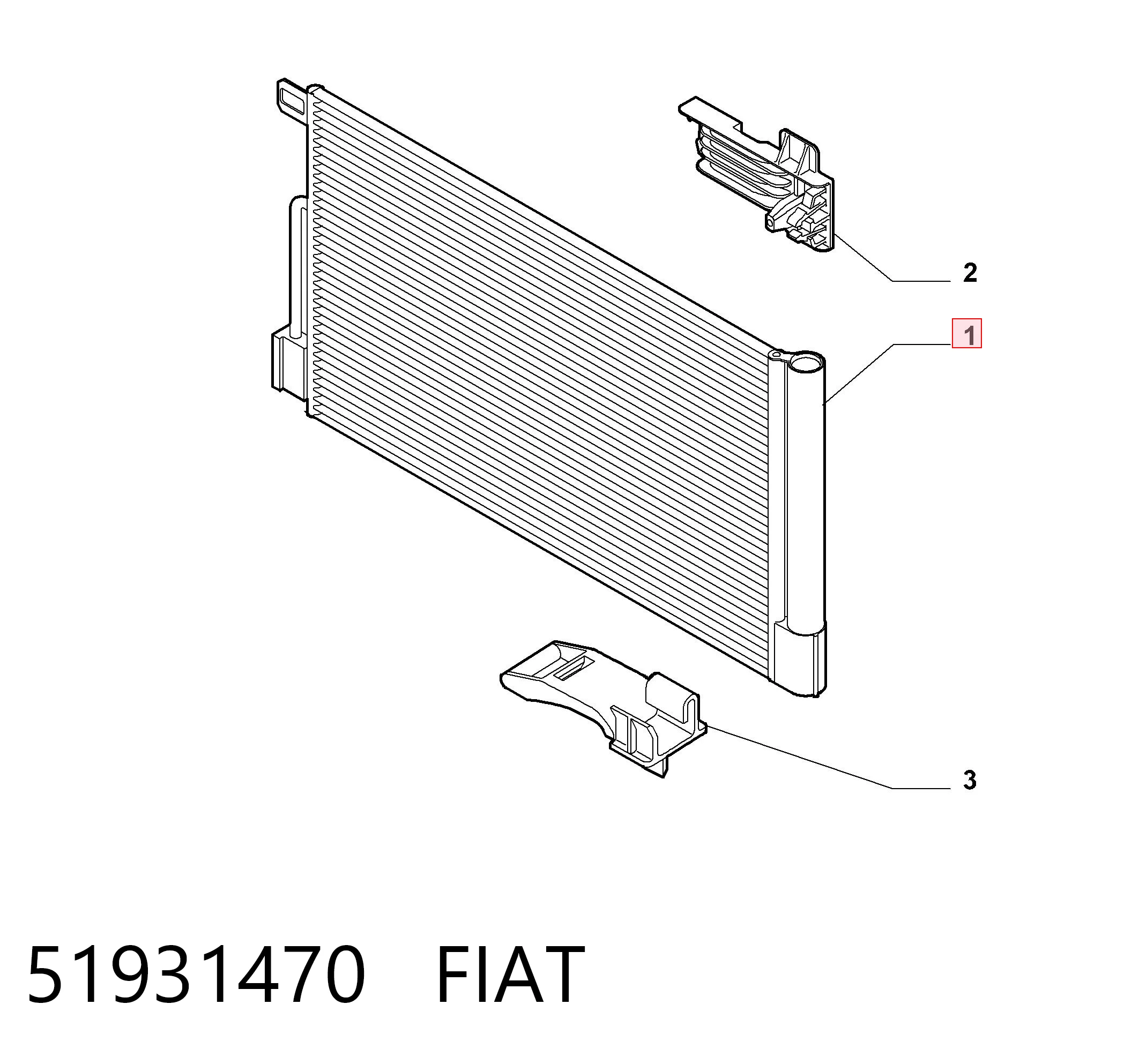 Радиатор кондиционера FIAT 51931470