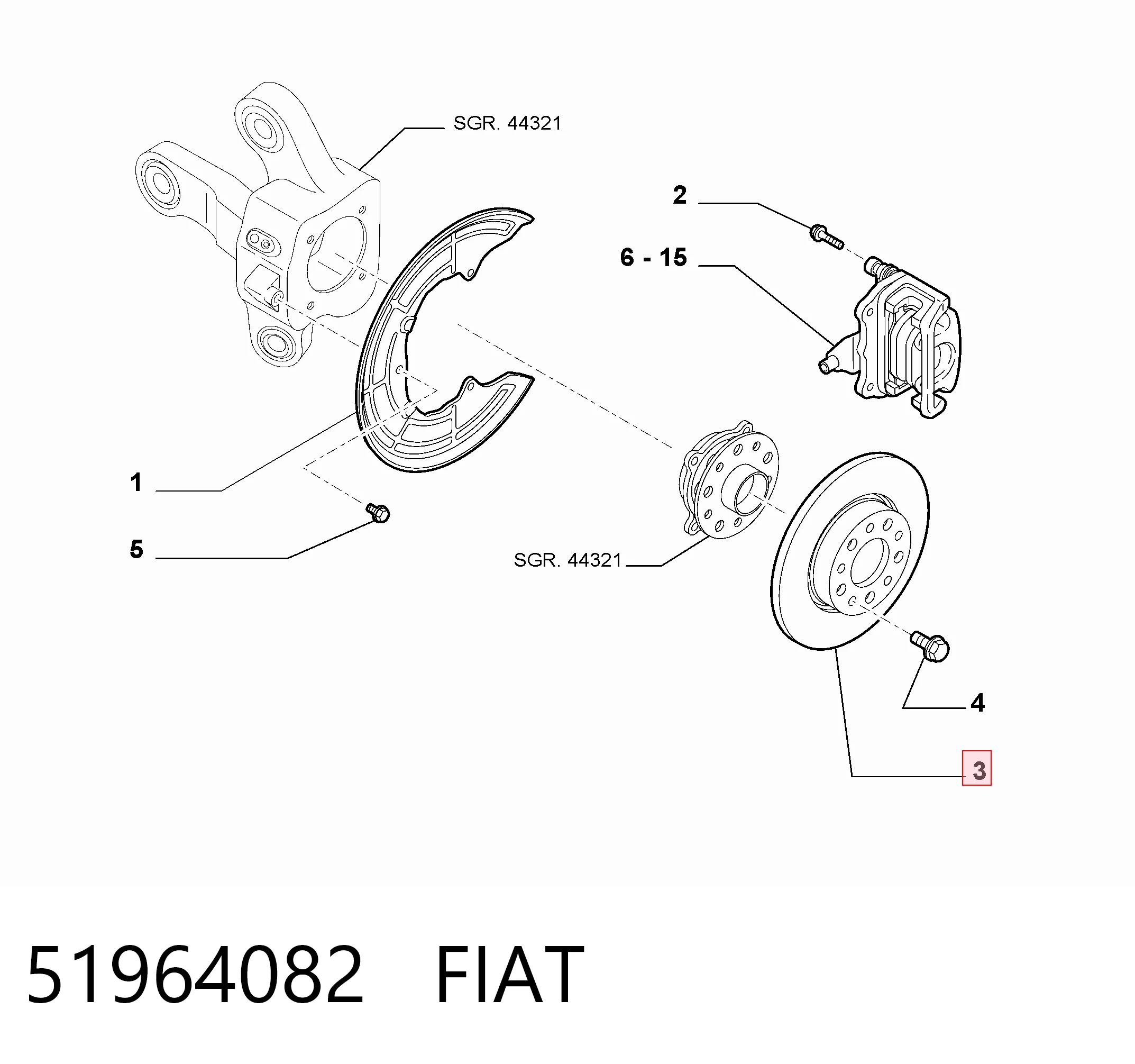51964082 Fiat/Alfa/Lancia Дисковый тормоз